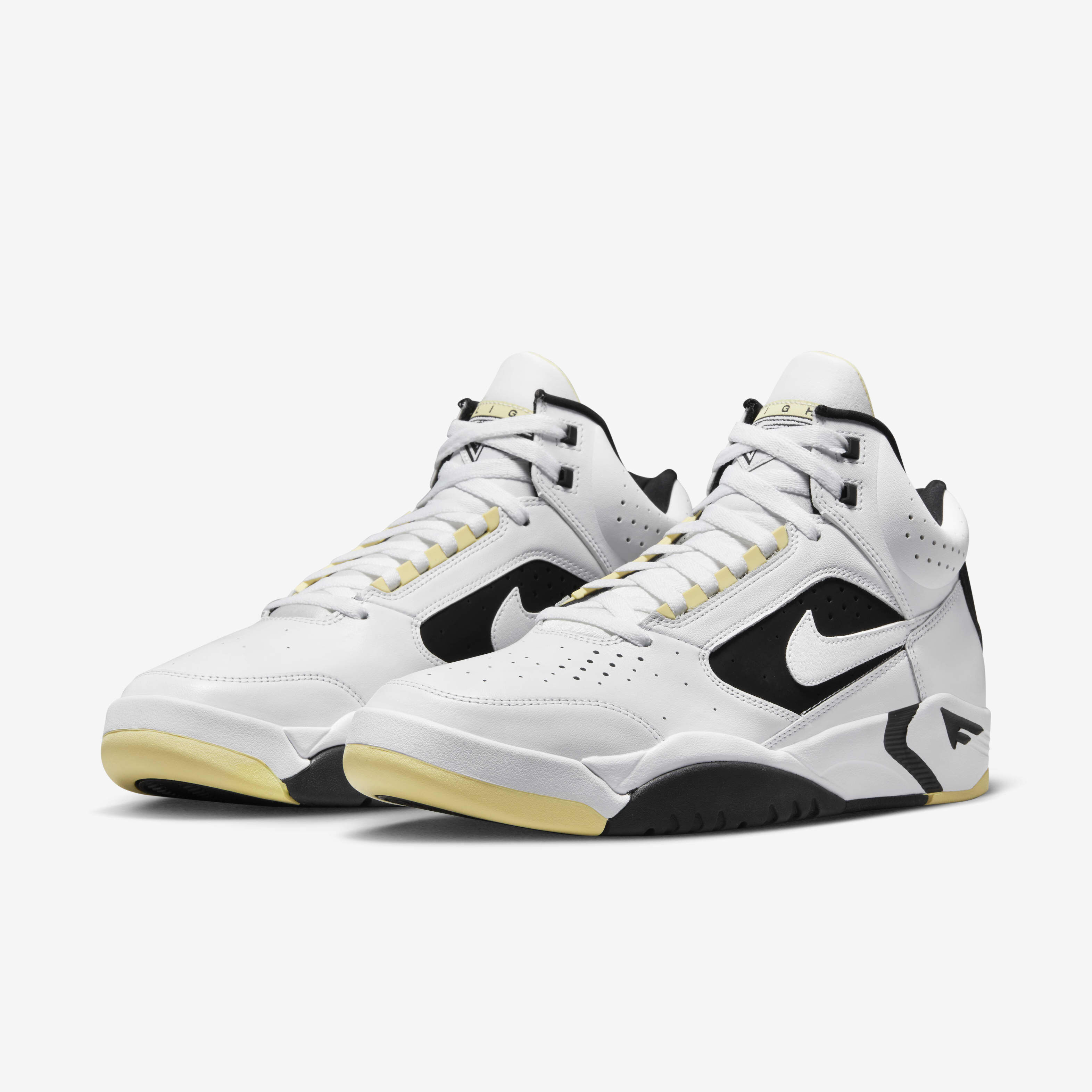 Buy Nike Air Flight Lite Mid Men's Shoes White/Lemon/Black/White