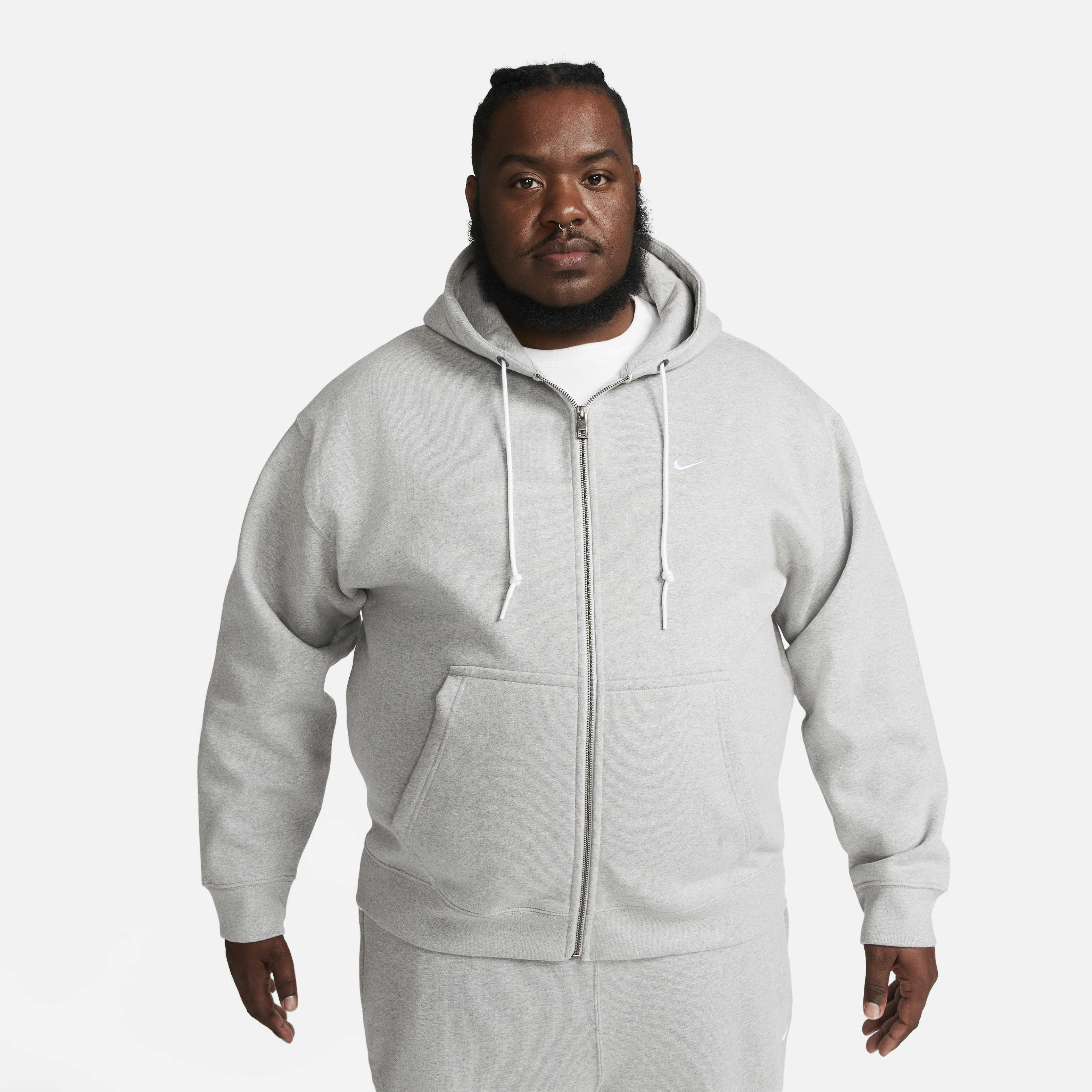 Buy Nike Solo Swoosh Men's Full-Zip Hoodie - Dark Grey