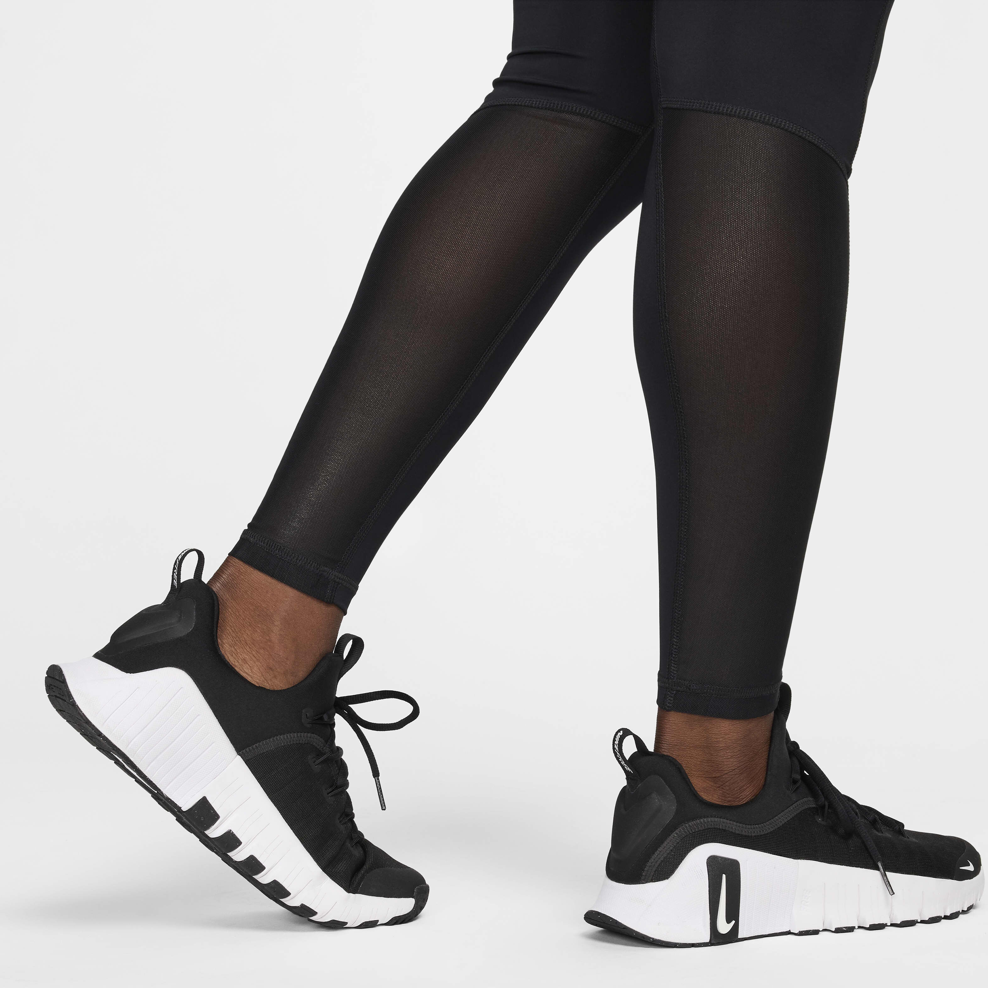 Buy Nike Pro Women's Mid-Rise Mesh-Panelled Leggings - Black