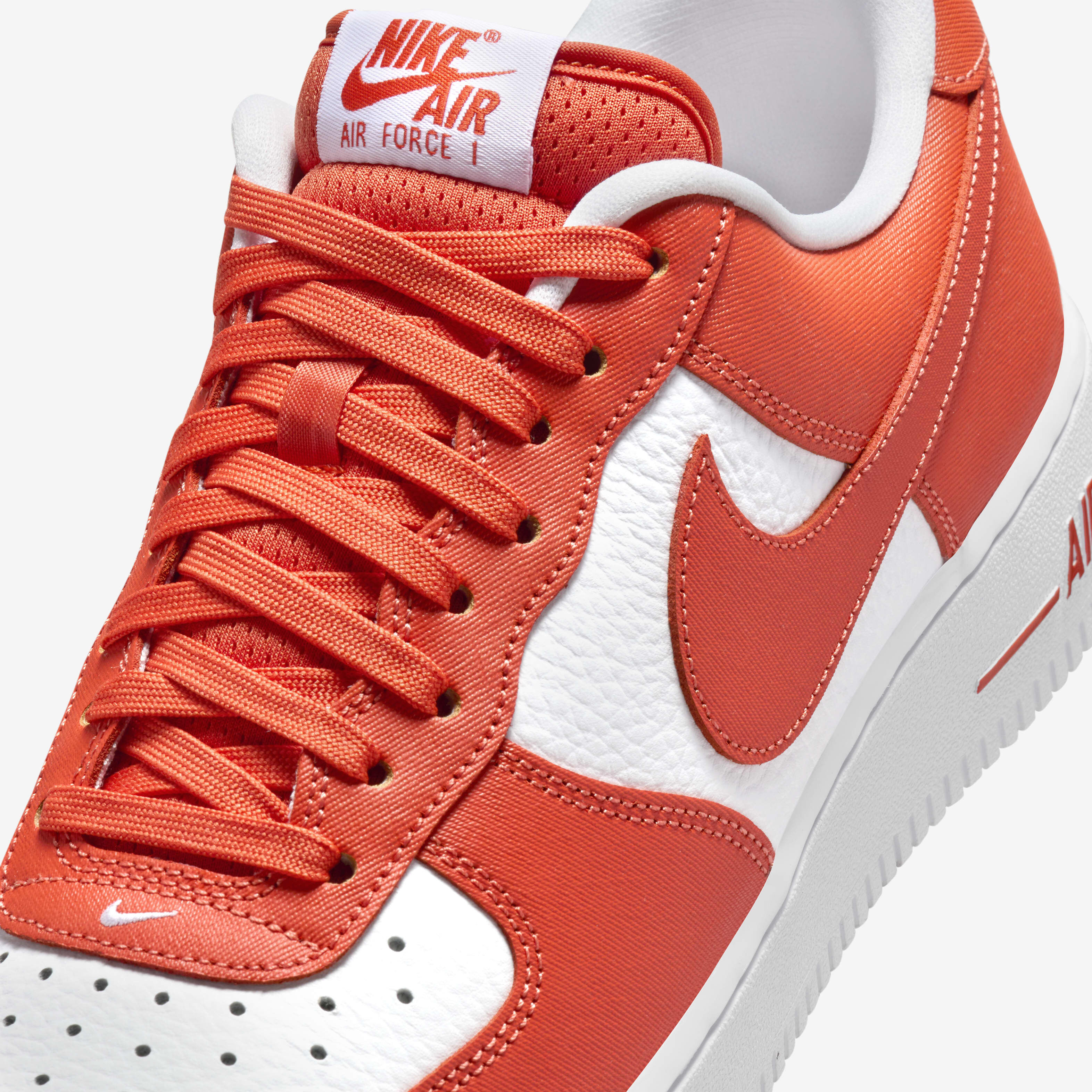 Nike air force 1 orange logo top