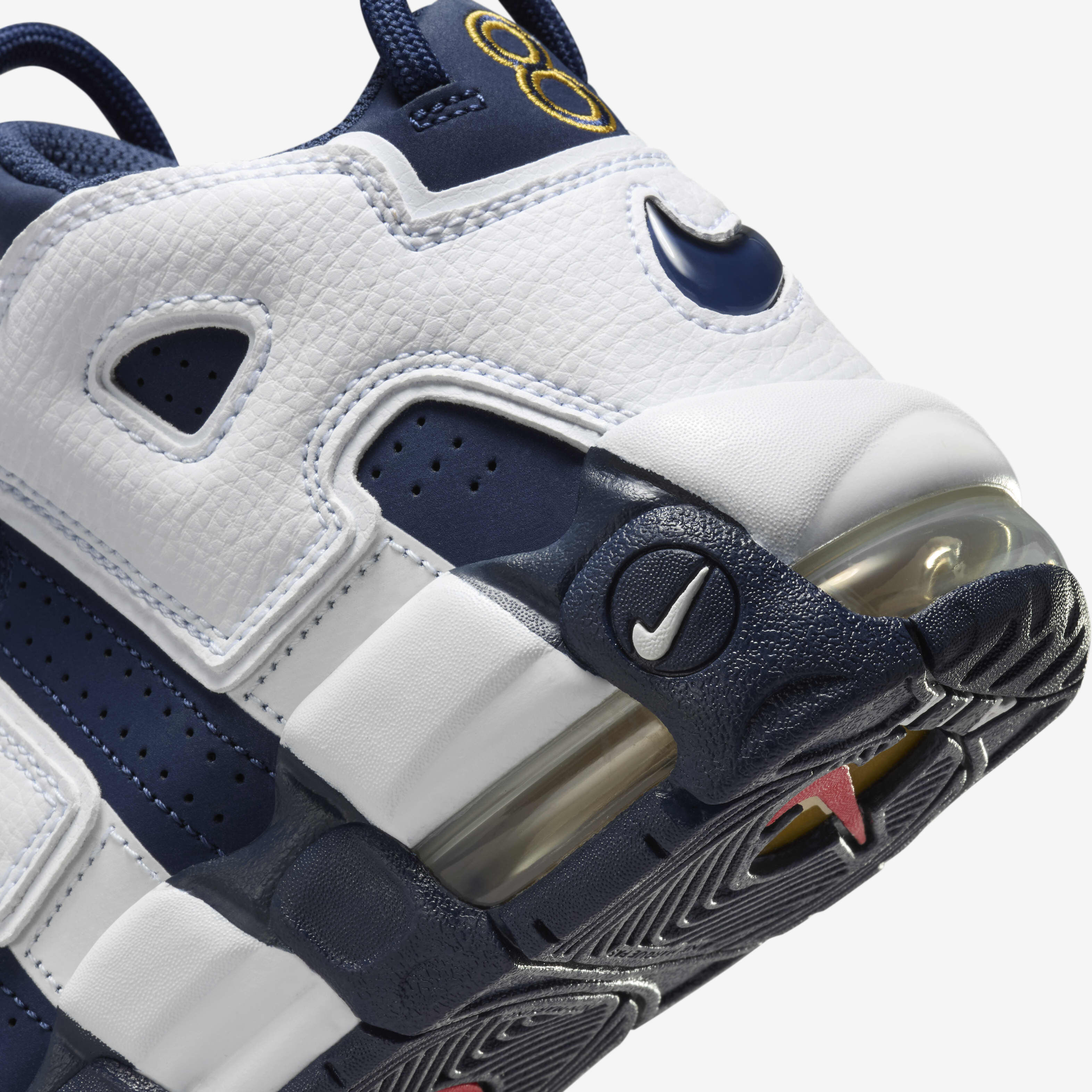Buy Nike Air More Uptempo Older Kids Shoes White Metallic Gold University Red Midnight Navy Nike Kuwait Official
