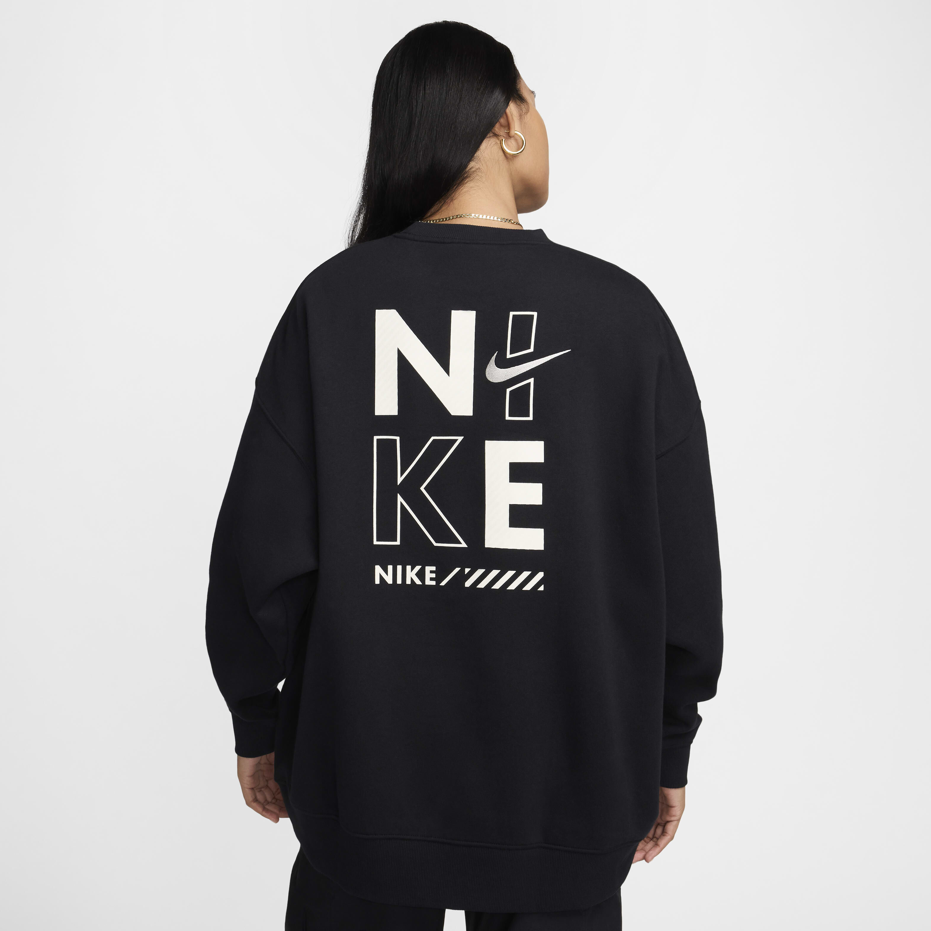 Buy Nike Sportswear Women s Oversized Fleece Crew Neck Sweatshirt Nike Kuwait Official