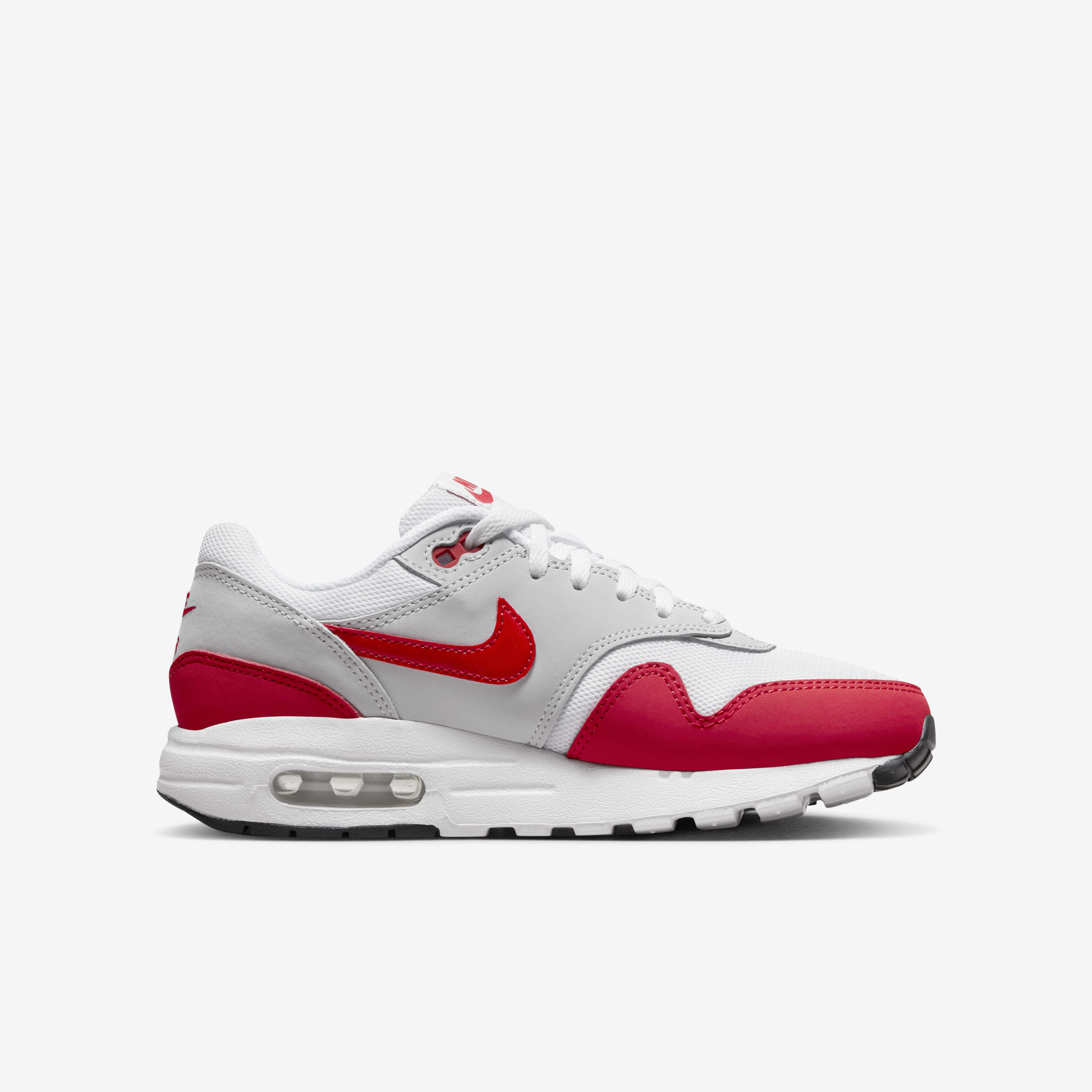 Buy Air Max 1 Older Kids Shoes Neutral Grey White Black University Red Nike Kuwait Official