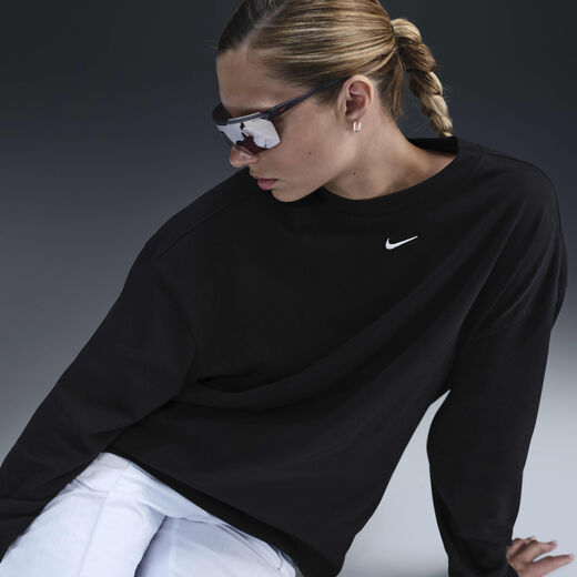 T-Shirts & Tops-Nike, Nike Sportswear Essential, Women's Oversized Long-Sleeve T-Shirt
