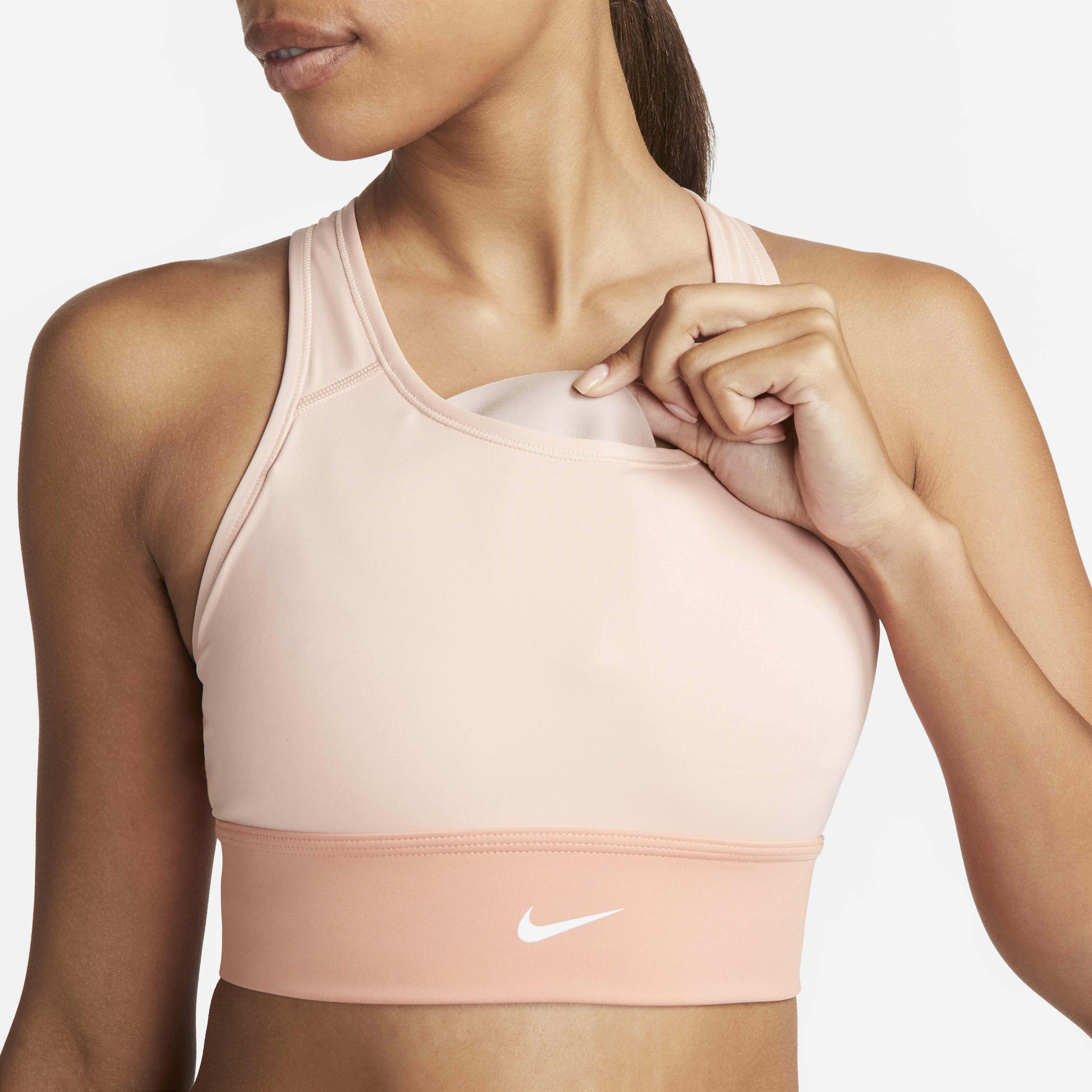 Nike longline sports bra discount