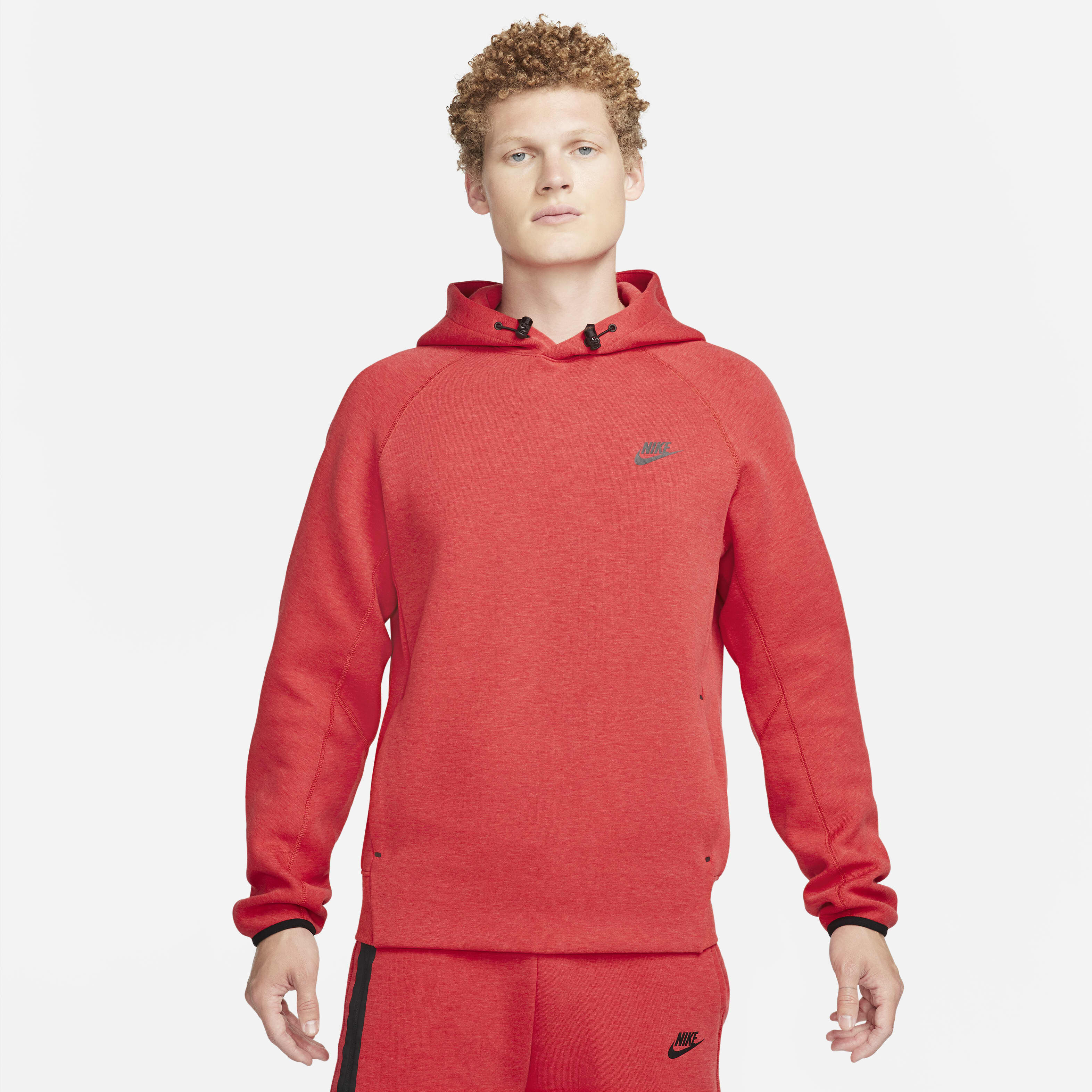 red and black nike hoodie men