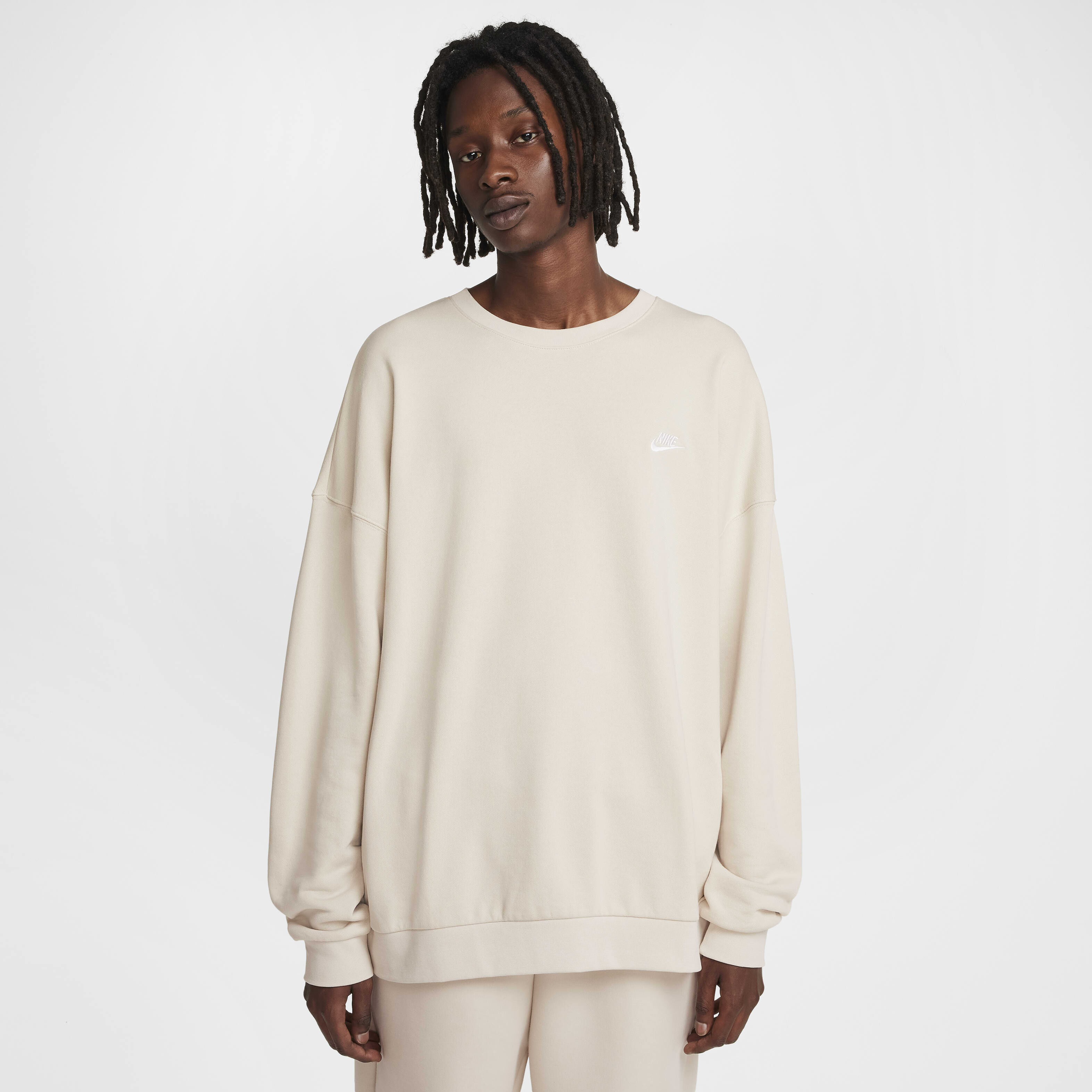 Buy Nike Club Fleece Men s Oversized French Terry Crew Nike Kuwait Official