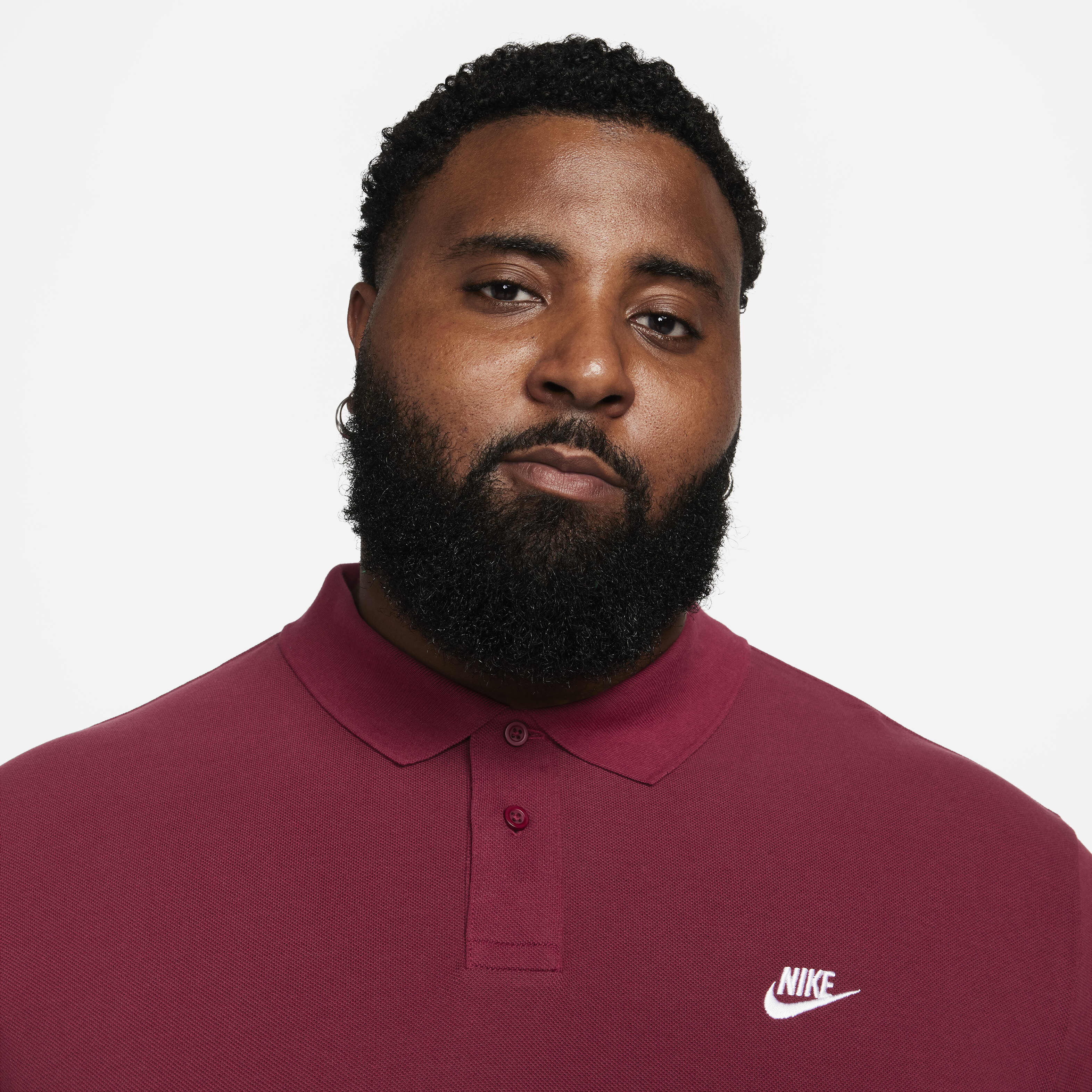 maroon nike polo