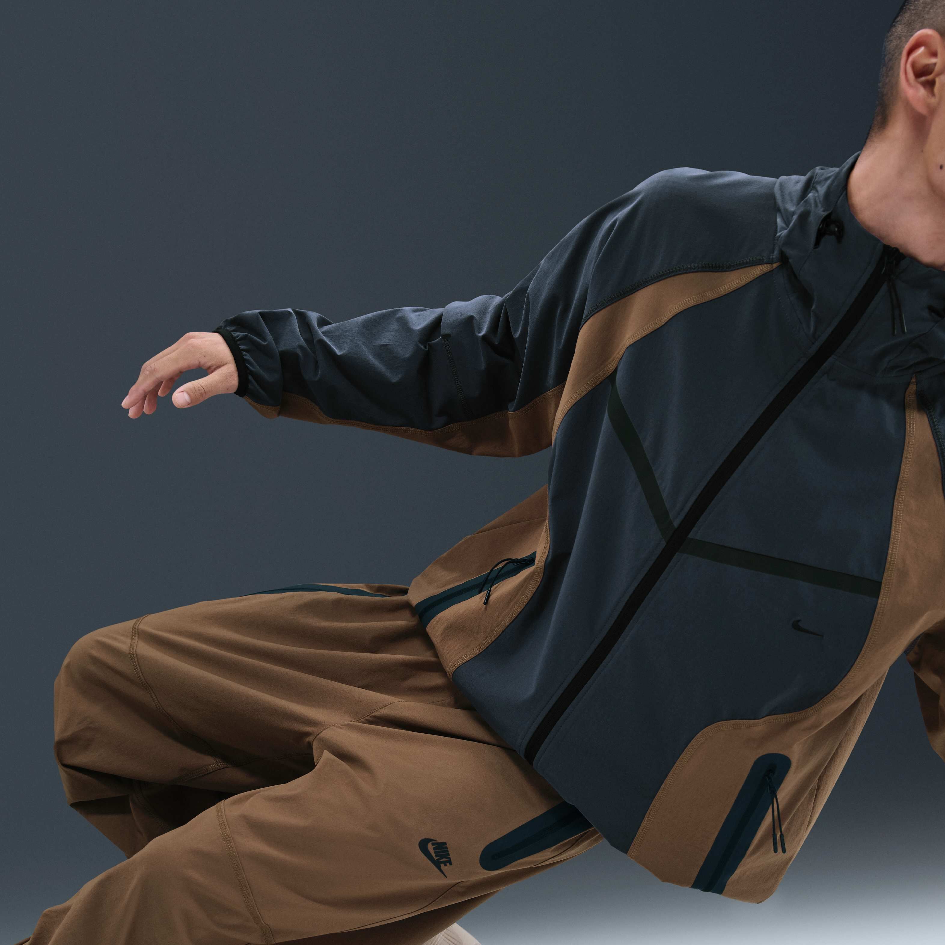 Buy Nike Tech Men's Woven Oversized Trousers - Mosswood Brown