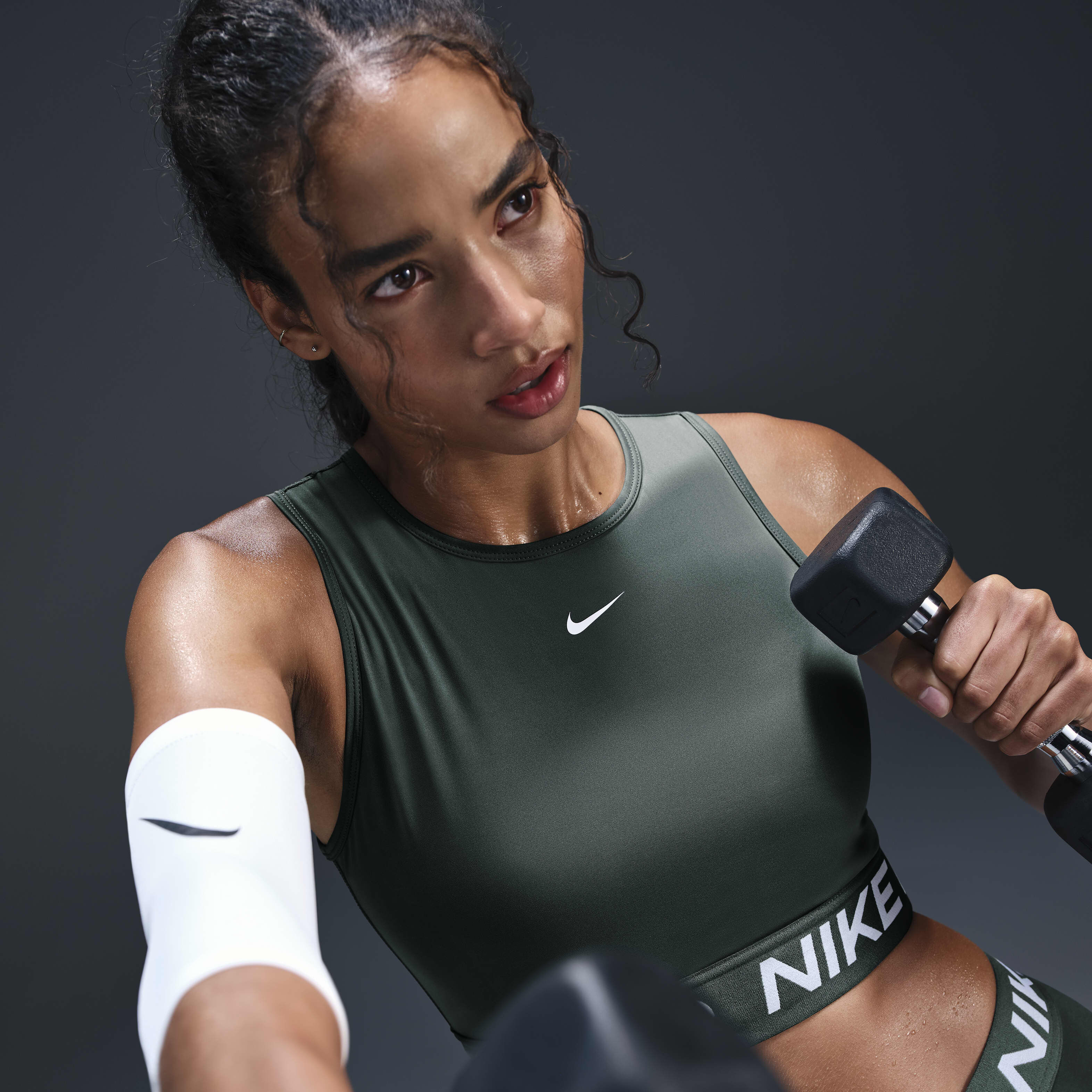 Buy Nike Pro Women s Dri FIT Cropped Tank Top Nike Kuwait Official