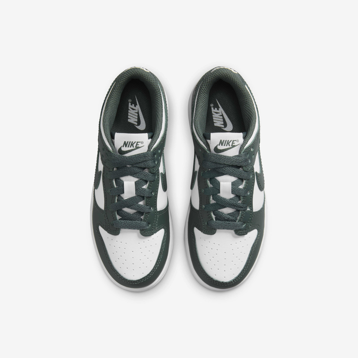 Buy Nike Dunk Low Younger Kids' Shoes White/White/Vintage Green