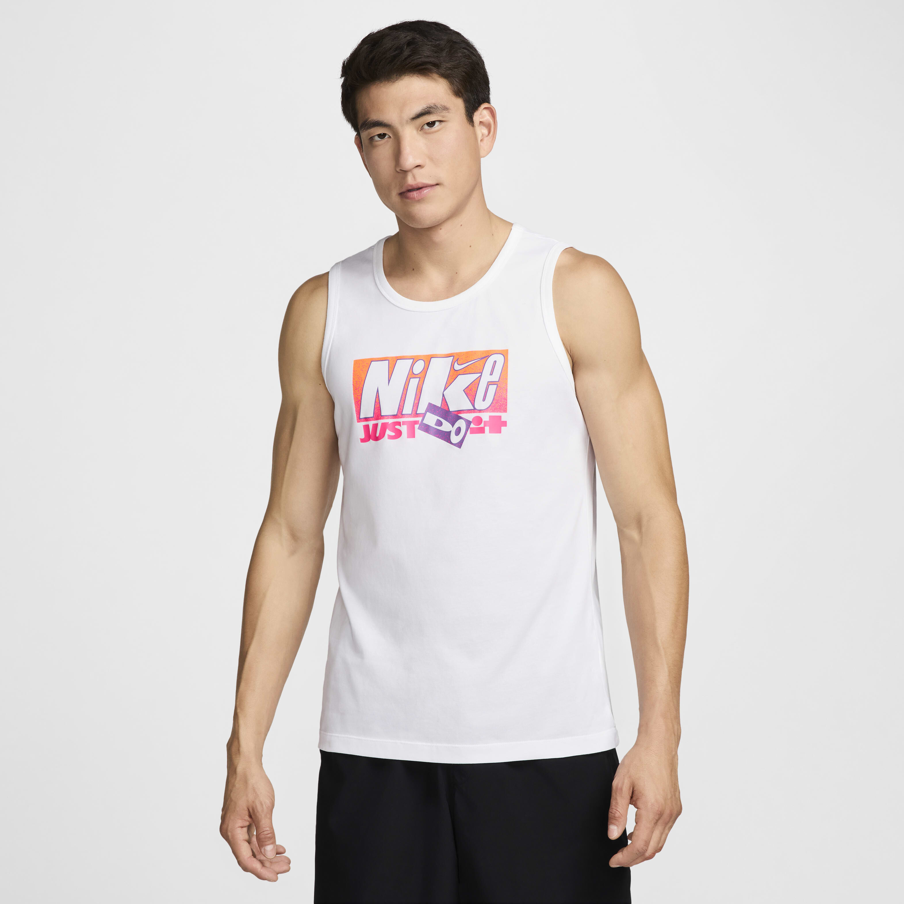 Buy Nike Men s Dri FIT Fitness Tank Top White Nike Kuwait Official