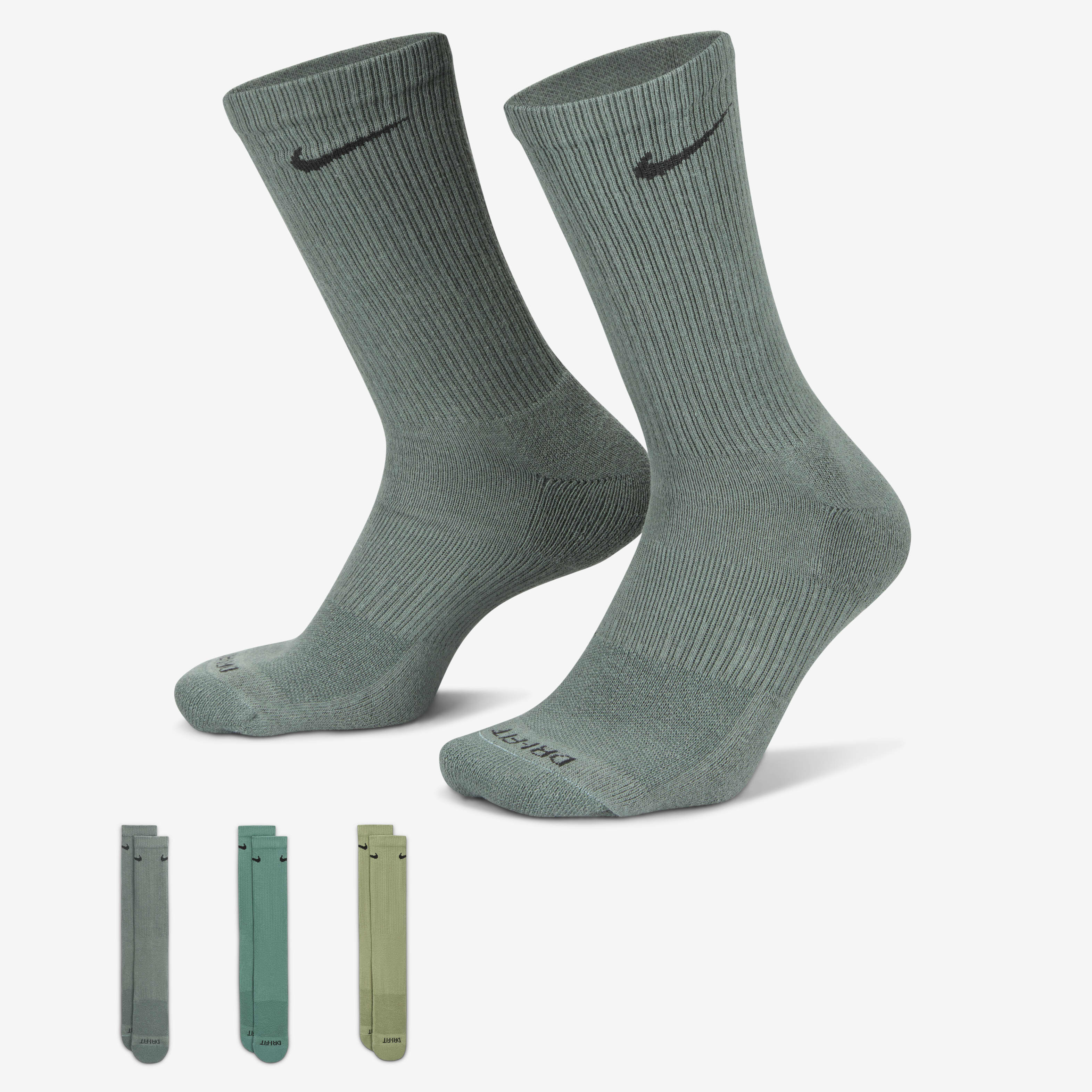 Buy Nike Everyday Plus Cushioned Training Crew Socks 3 Pairs Nike Kuwait Official