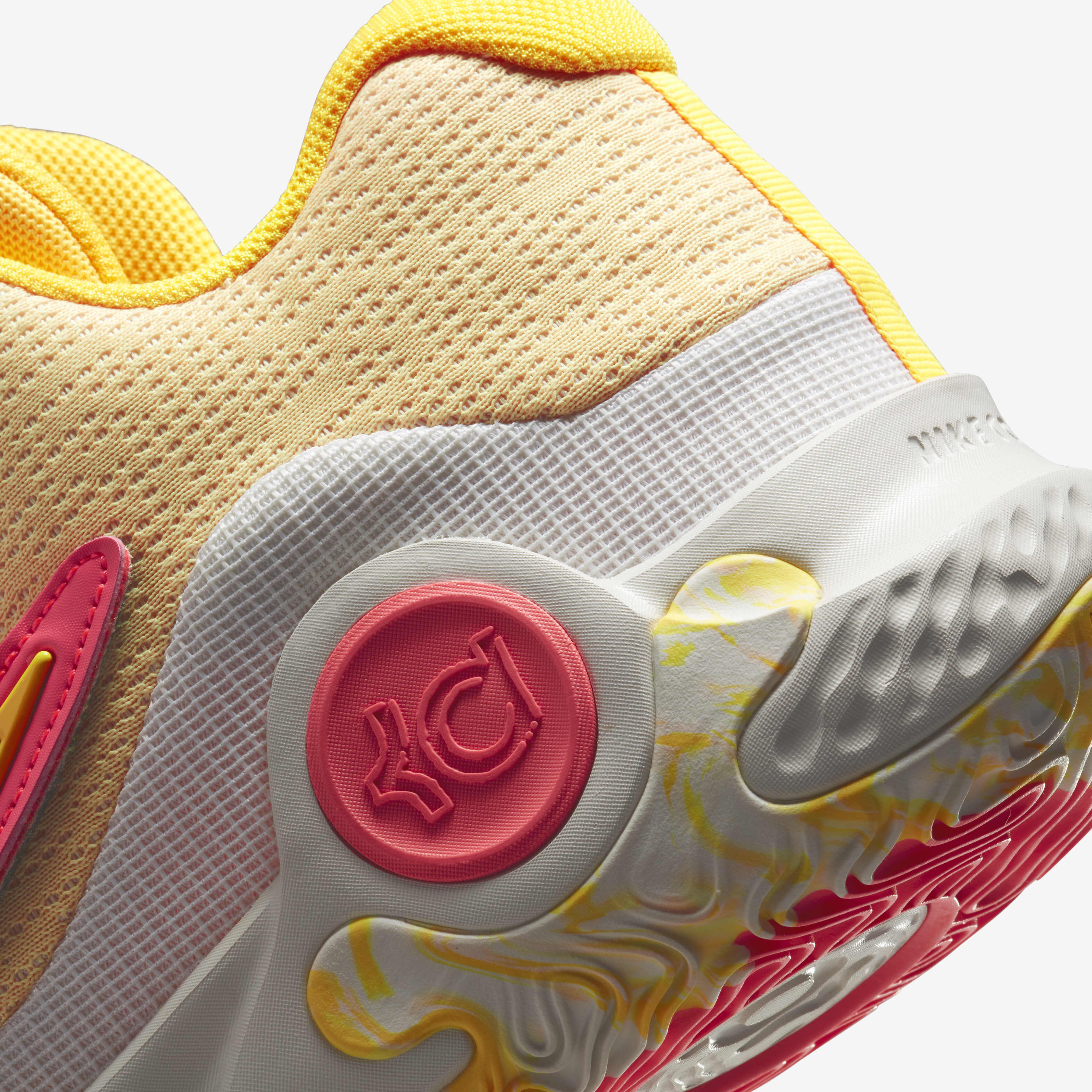 zoom kyrie 5 men's basketball sports shoes yellow & pink