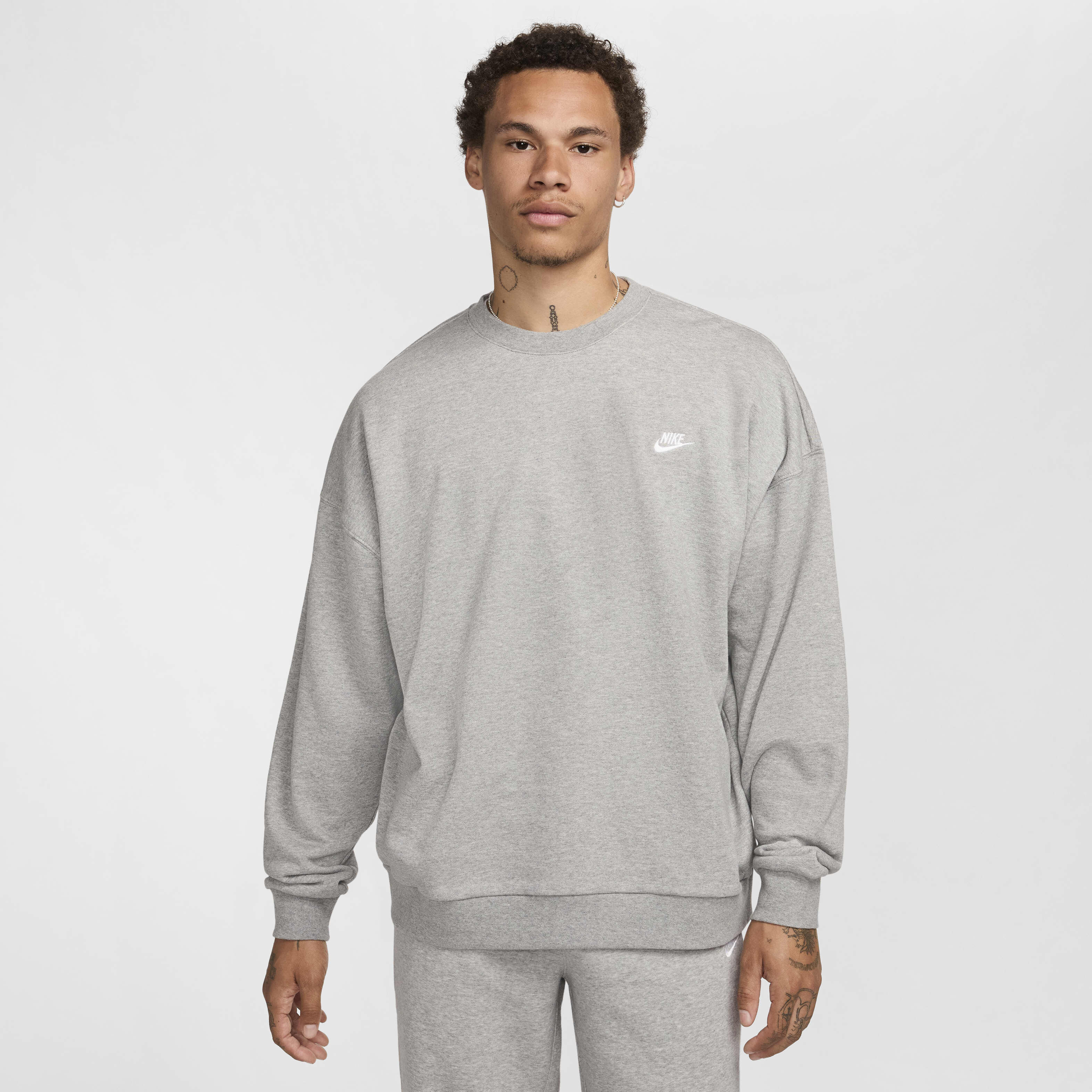 Nike terry towelling sweatshirt clearance