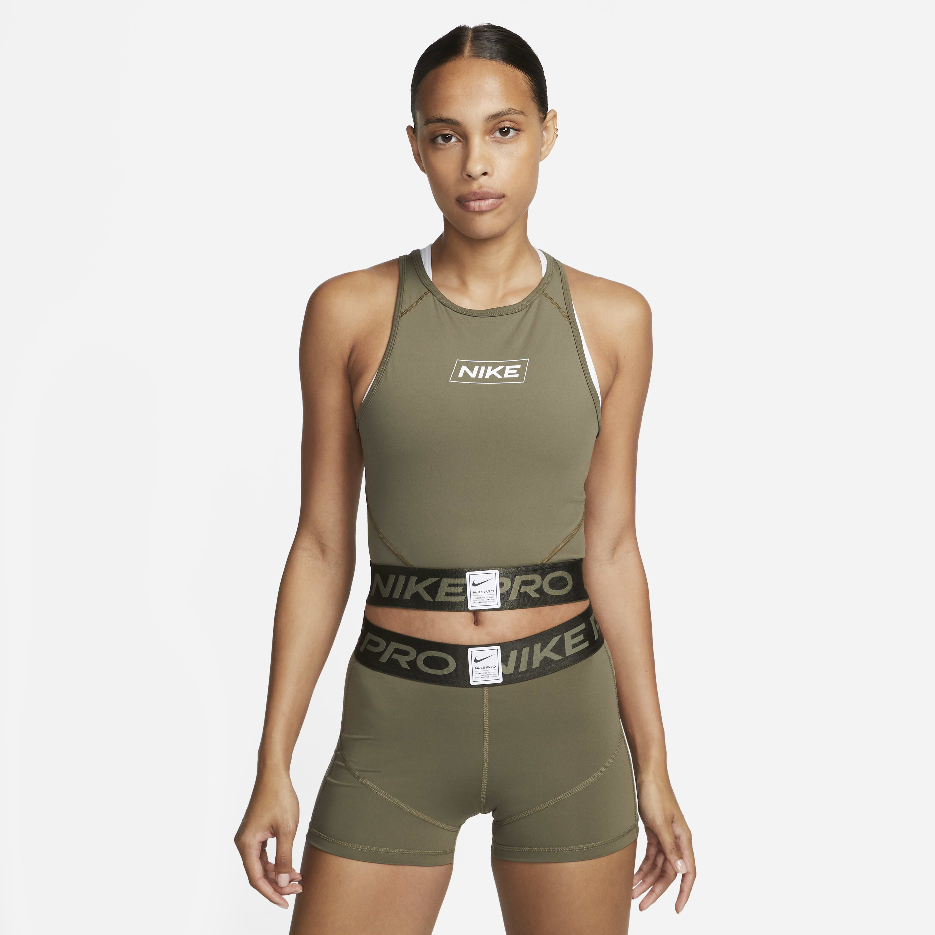 Buy Nike Pro Dri FIT Women s Graphic Crop Tank Nike Kuwait Official