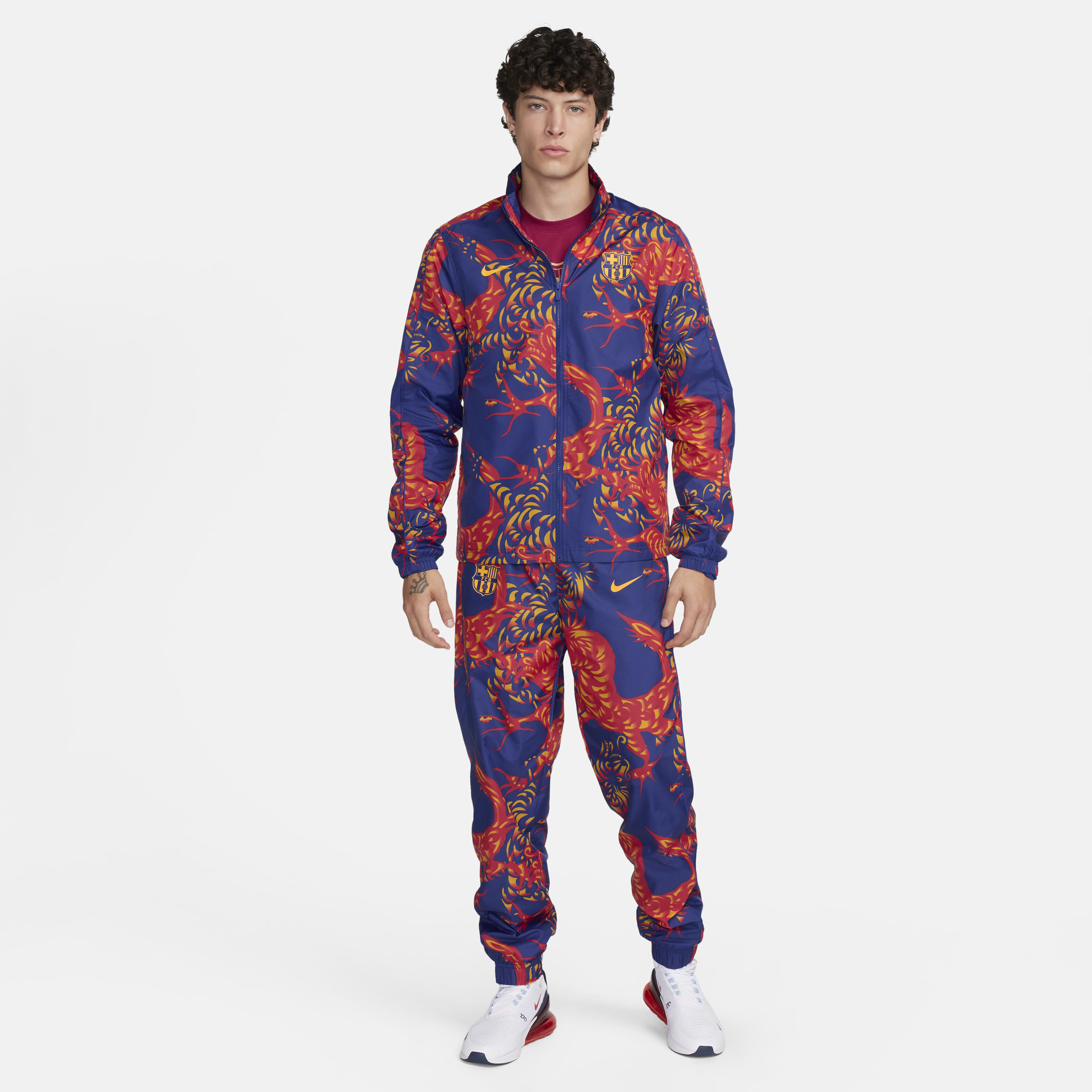 Buy F.C. Barcelona Men s Nike Football Woven Tracksuit Nike Kuwait Official