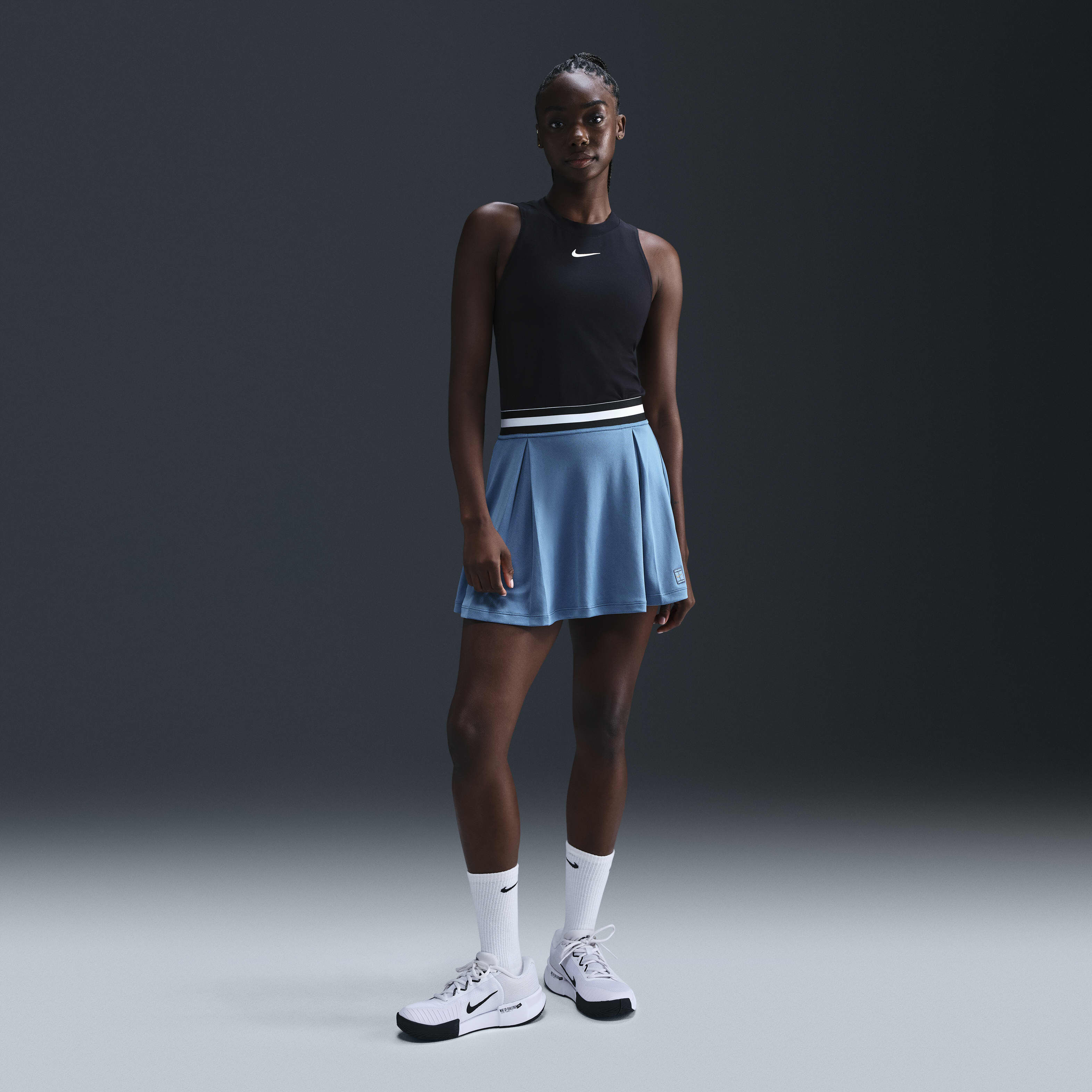 Nike grey tennis skirt online