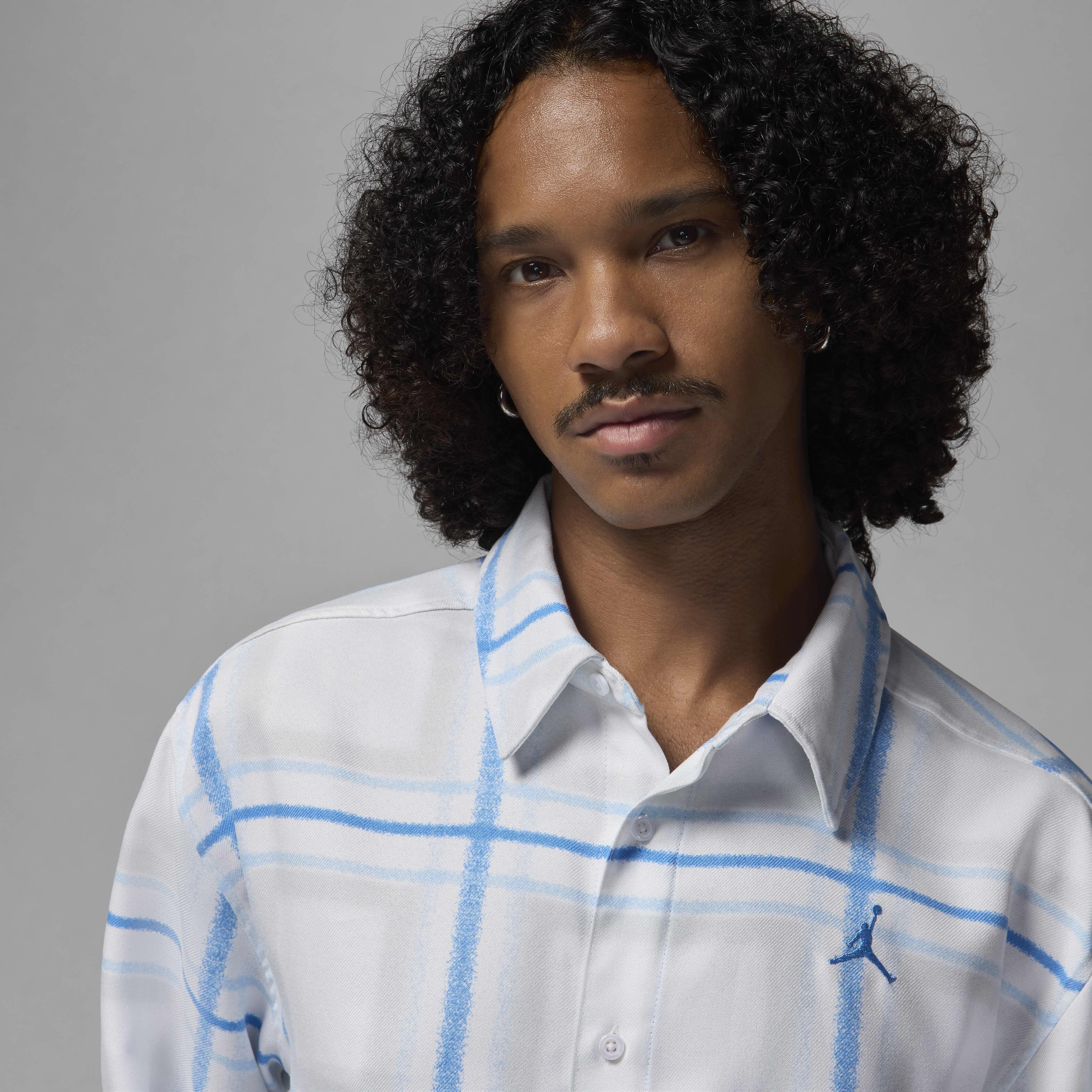 Tシャツ・カットソー Nike Jordan Essentials Men's Plaid Flannel Top Buy Jordan Essentials Men's Checked Flannel Top - White