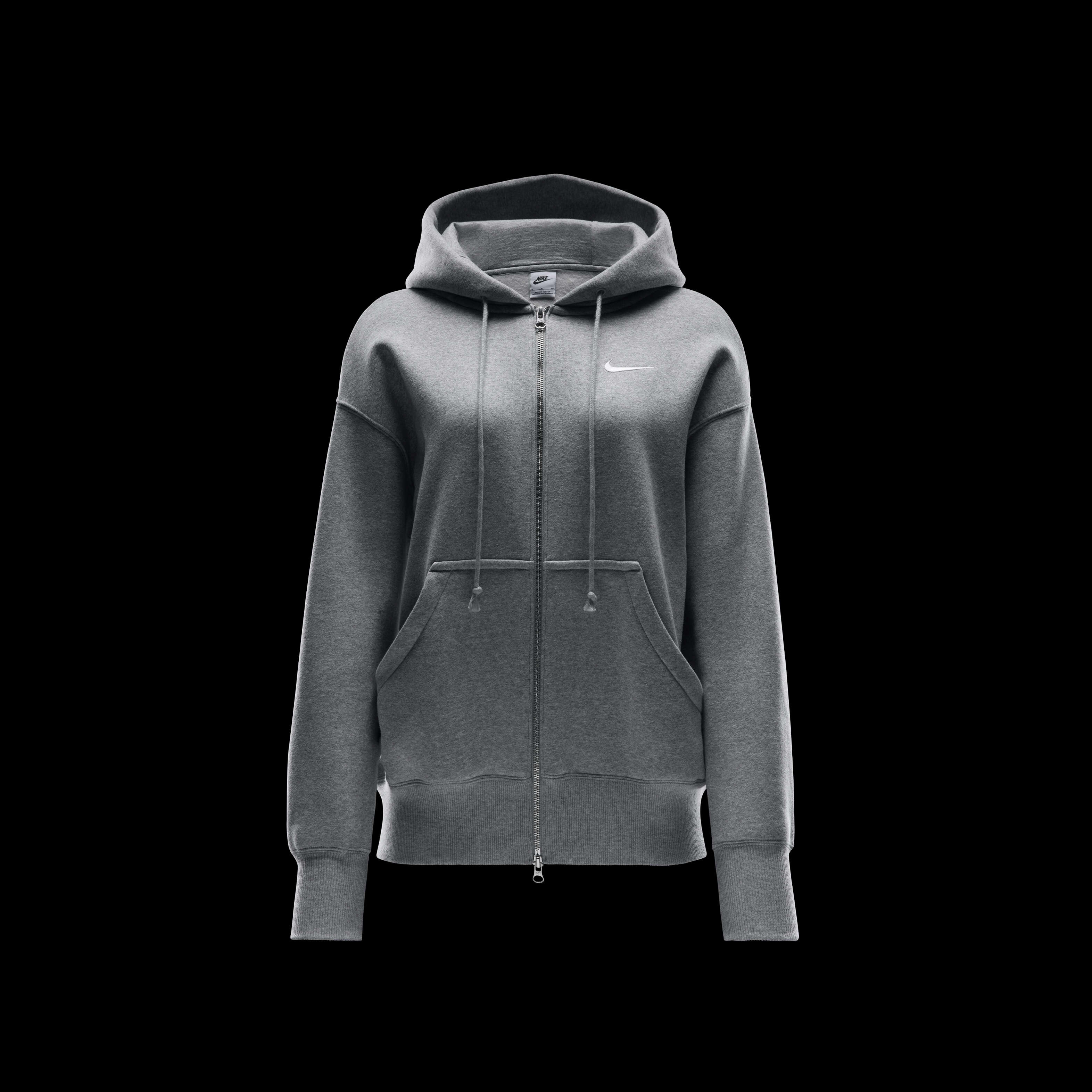 Nike essential fleece oversized zip through hoody hot sale