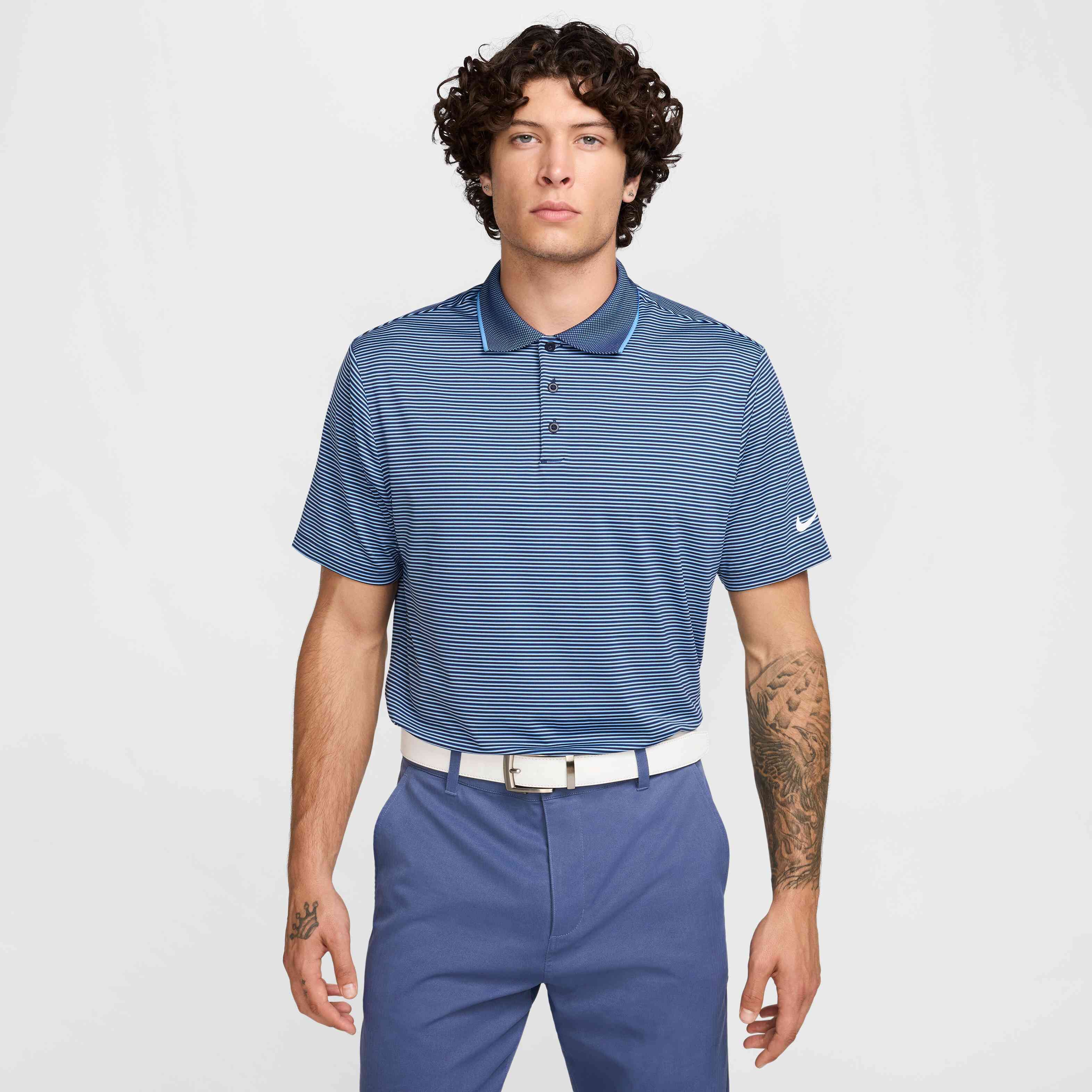 Buy Nike Tour Men's Dri-FIT Striped Golf Polo - Midnight