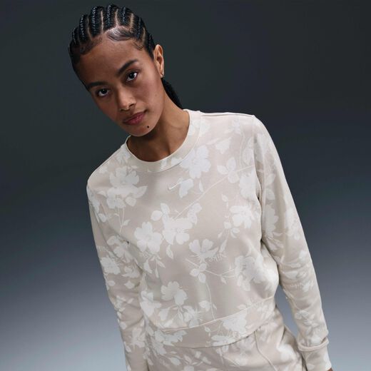 تخفيضات هودي وسويت شيرت نسائية-نايكي, نايكي سبورتسوير تشيل تيري, سويتشيرت فرينش تيري بطبعة وياقة دائرية لللنساء