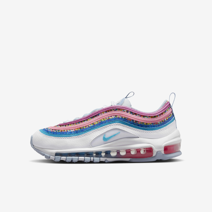Buy Nike Air Max 97 SE Older Kids' Shoes White/Active Fuchsia