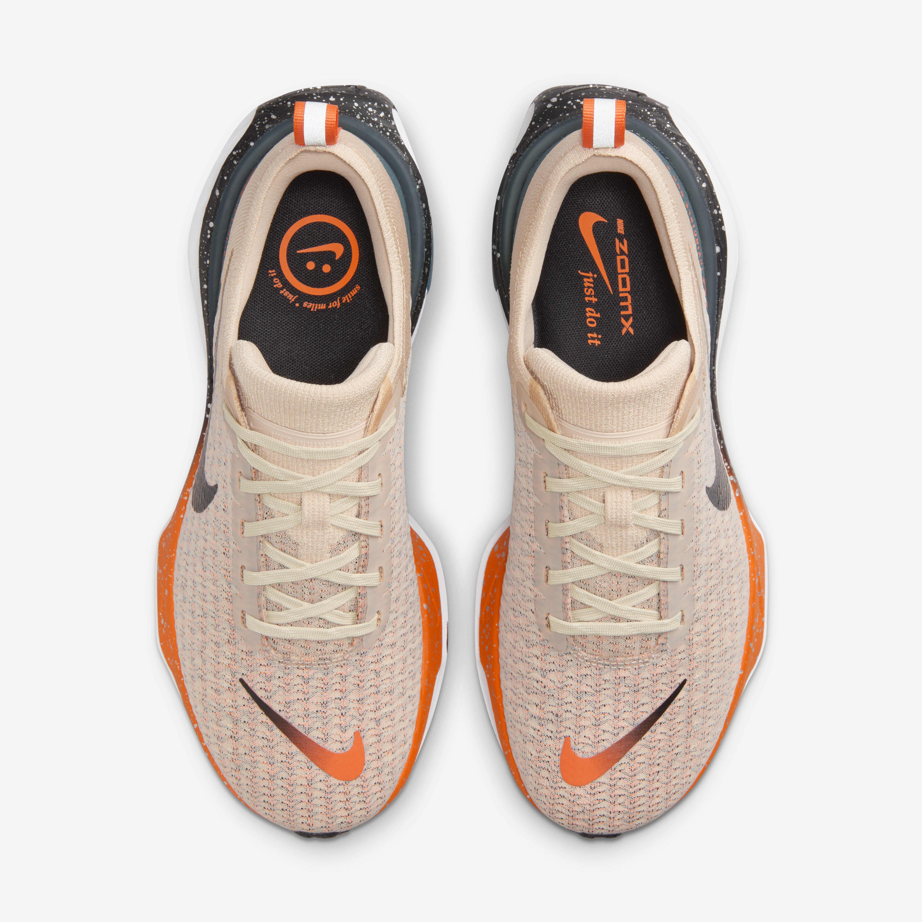 Nike ZoomX Invincible Run Flyknit 3 “Oatmeal/Black-Safety Orange” BUY Nike Zoomx Invincible Run FK 3 Oatmeal / Black | Kixify  main image 3