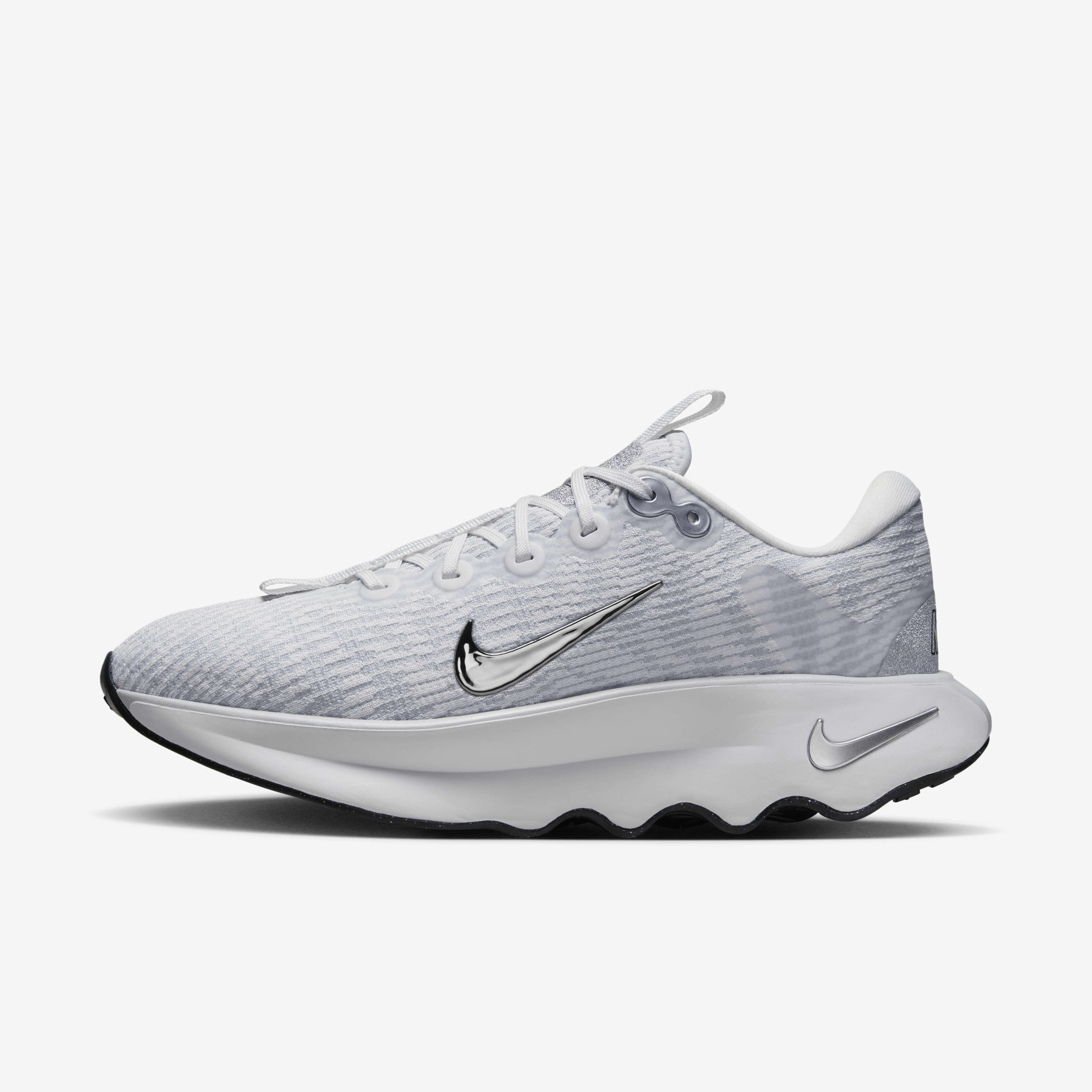 Buy Nike Motiva Premium Women s Walking Shoes with Glitter Summit White Pure Platinum Black Metallic Silver Nike Kuwait Official