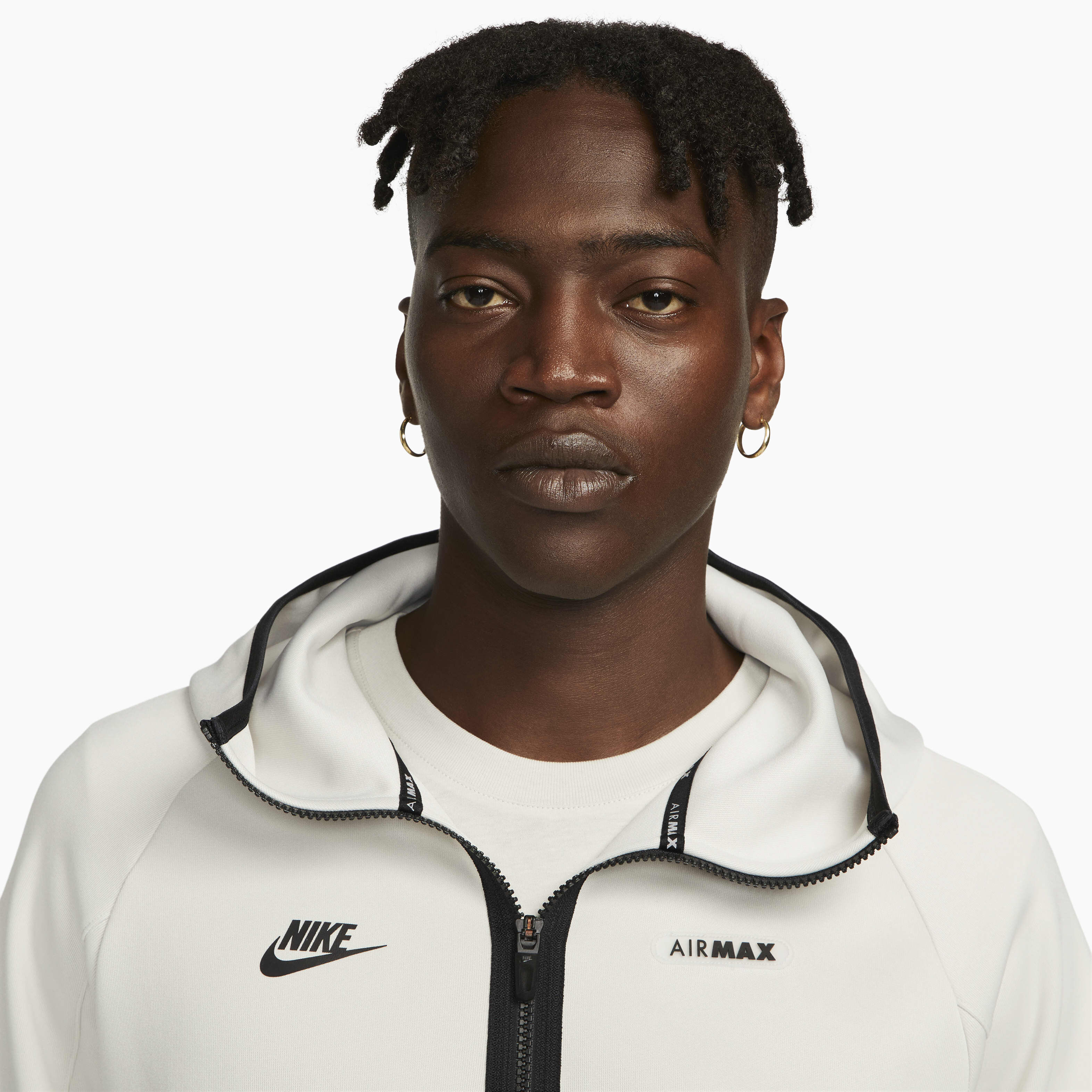 nike air max full zip hoodie white