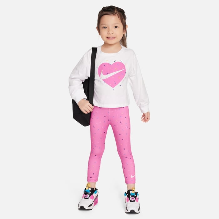 Buy Nike Graphic Tee and Printed Leggings Set Toddler 2 Piece Set Pink Nike Kuwait Official
