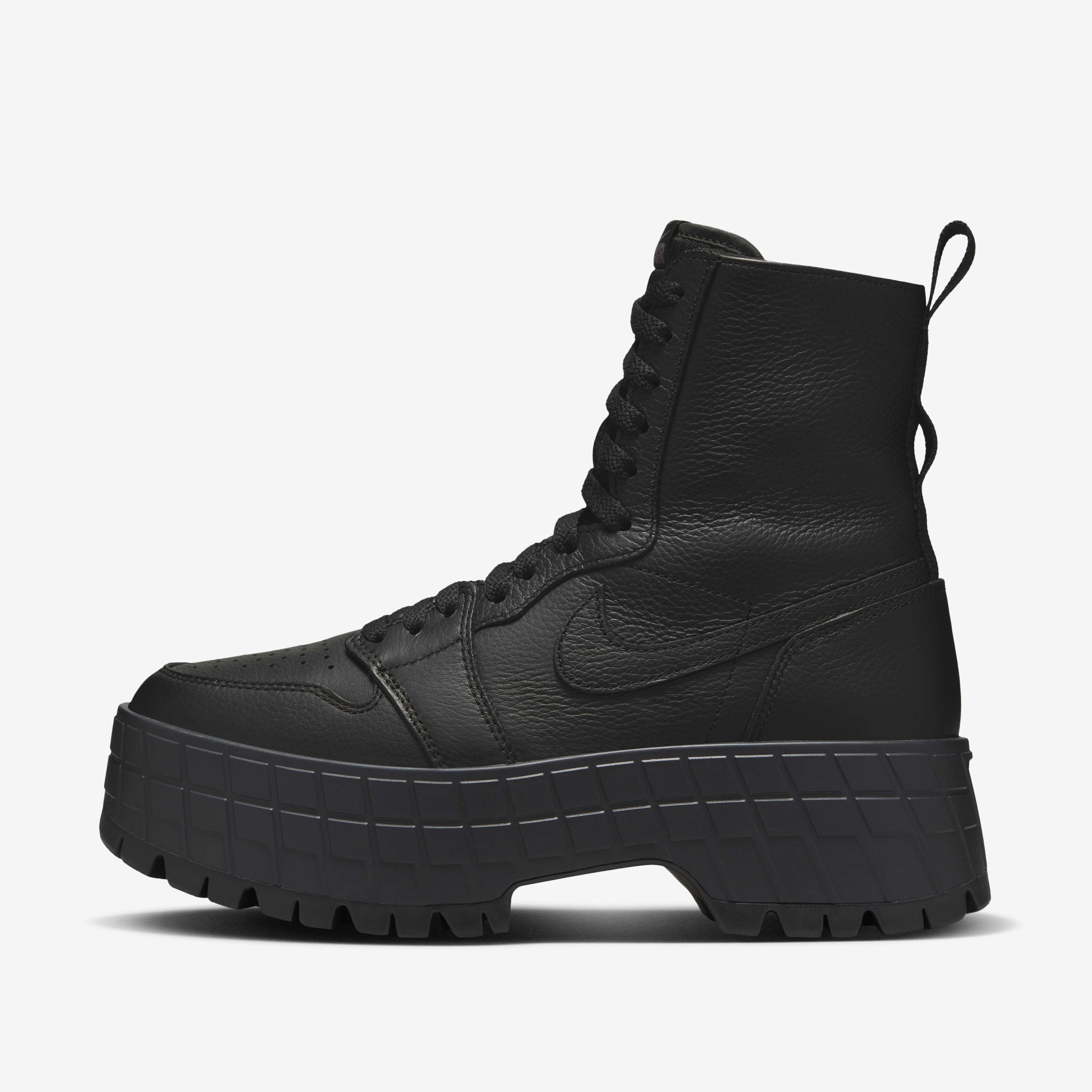Buy Air Jordan 1 Brooklyn Women s Boot Black Black Flat Pewter Nike Kuwait Official