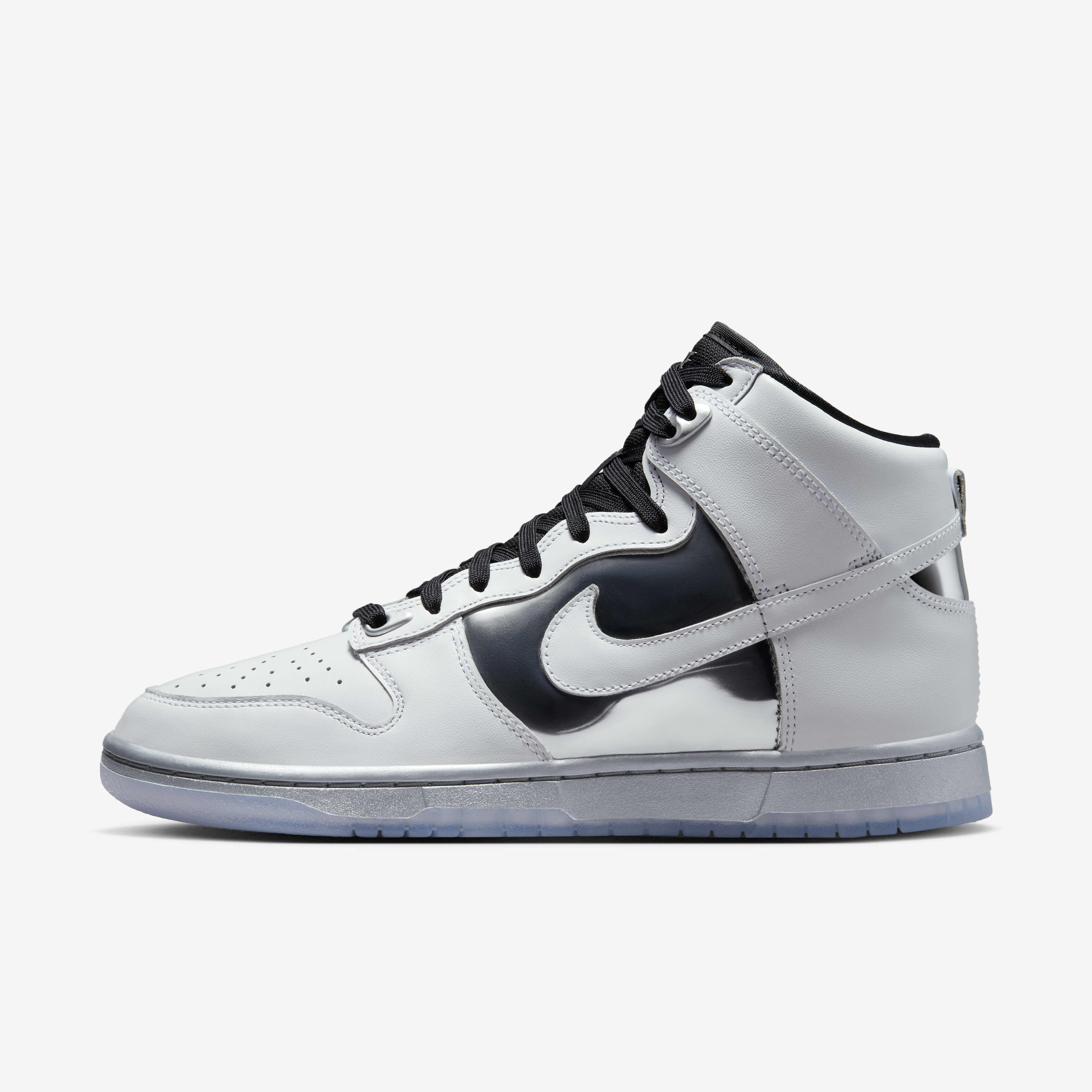 Buy Nike Dunk High SE Women's Shoes White/Metallic Silver/Black