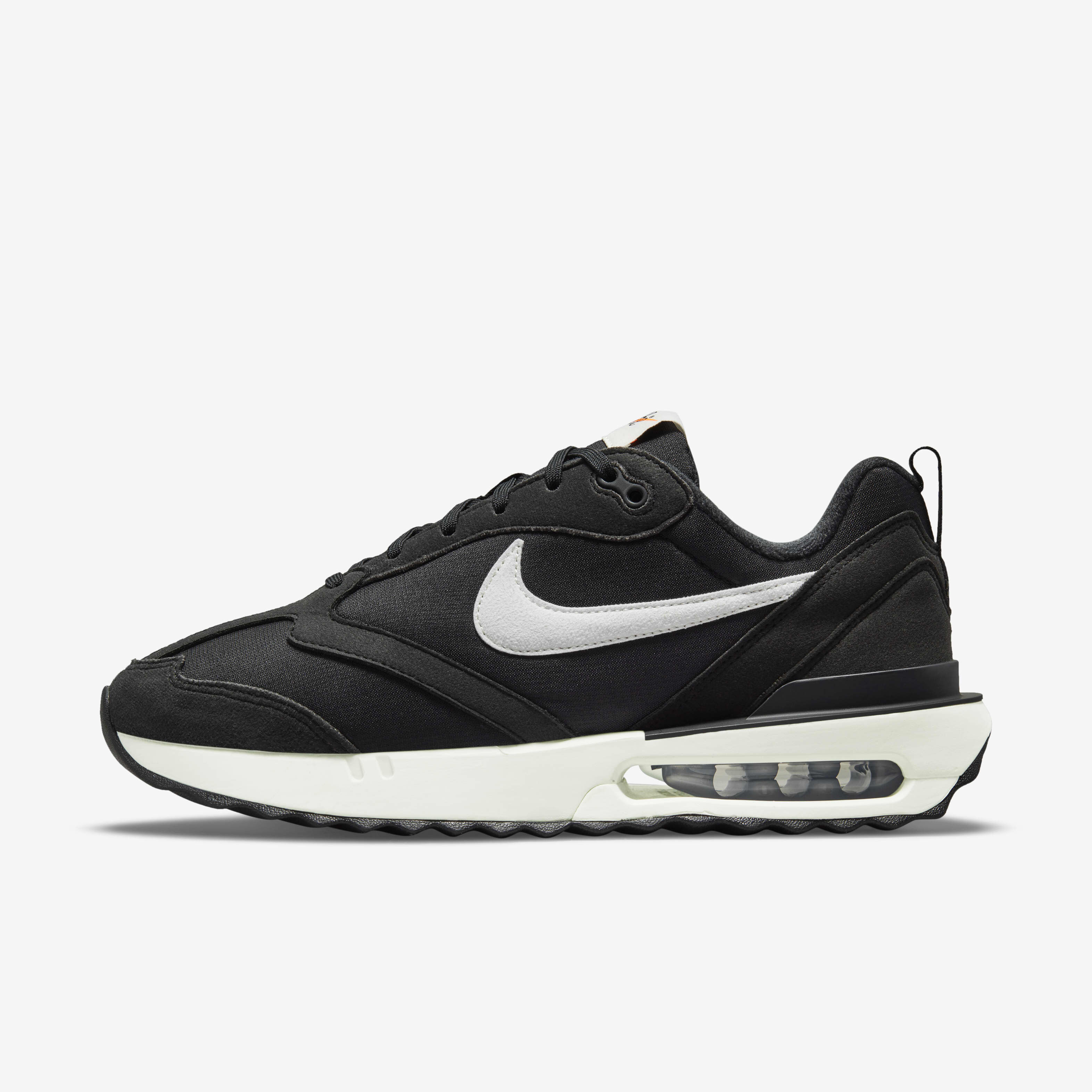 Buy Nike Air Max Dawn Women s Shoes Black Metallic Silver Total Orange Summit White Nike Kuwait Official