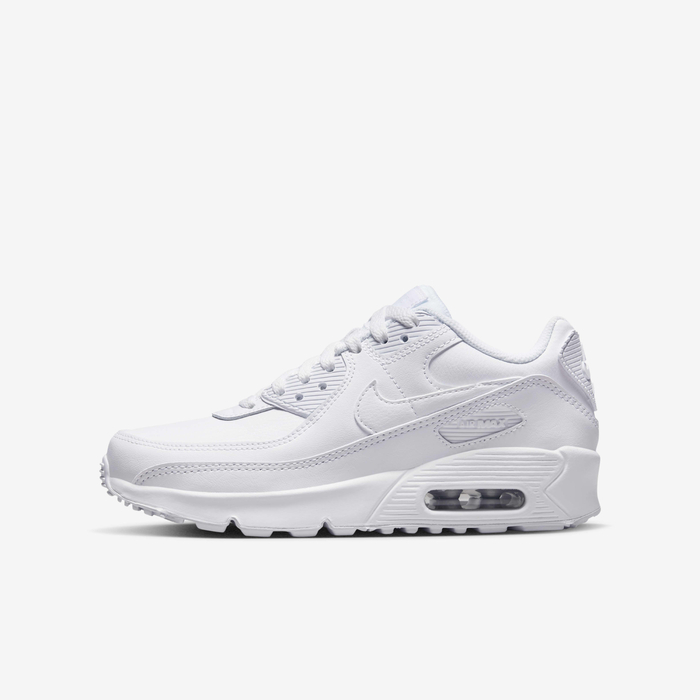 Buy Nike Air Max 90 LTR Older Kids' Shoes White/Metallic Silver