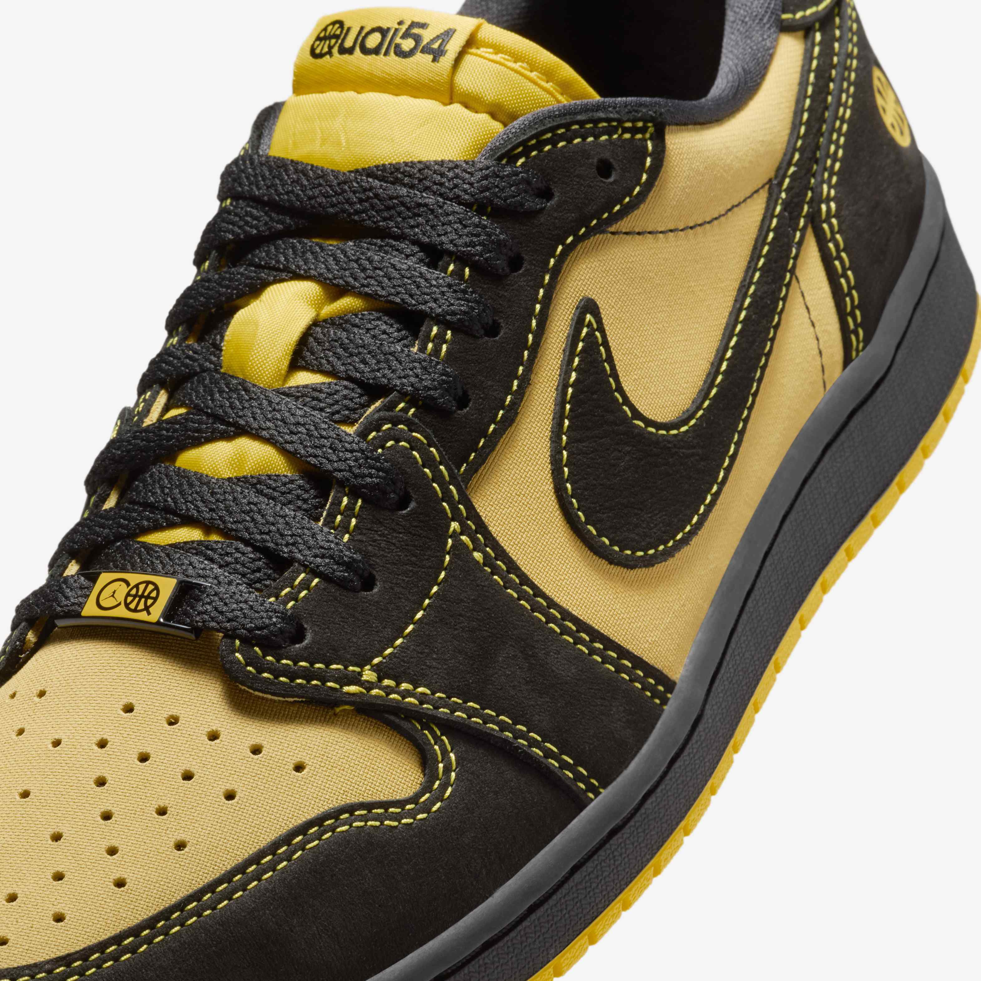 Buy Air Jordan Retro Low Quai 54 Men's Shoes Black/Chile Red