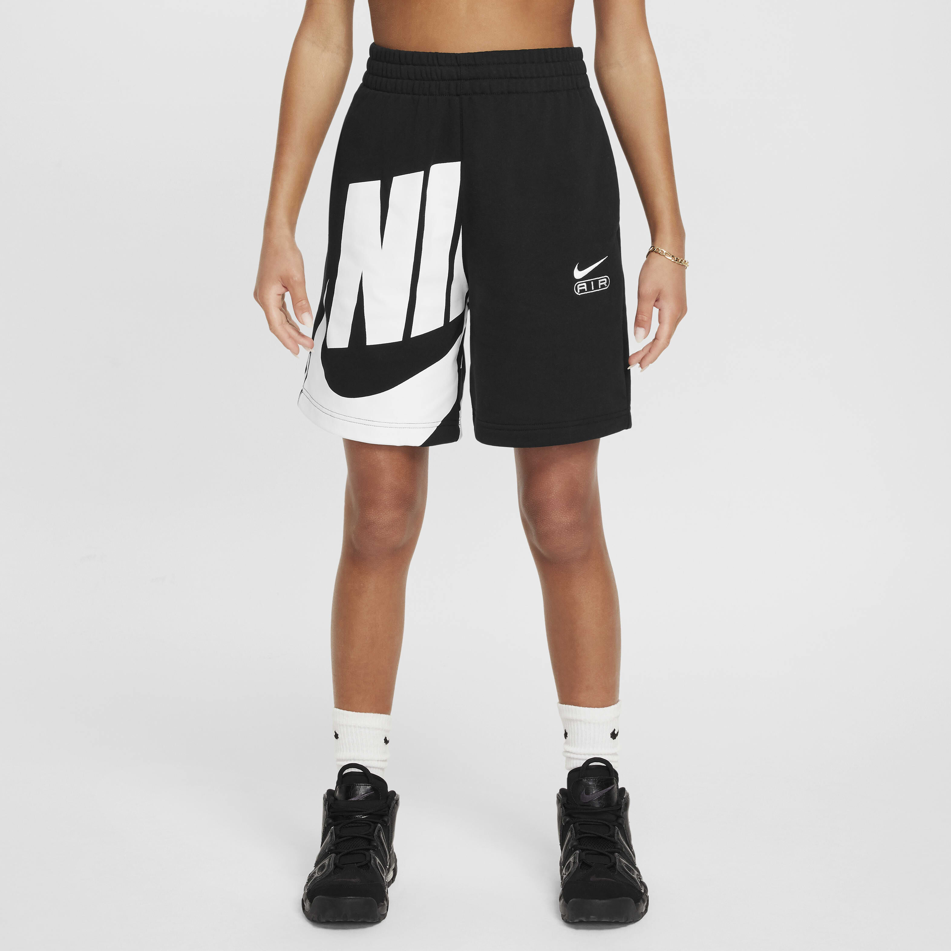 Buy Nike Air Girls French Terry Shorts Black White Nike Kuwait Official