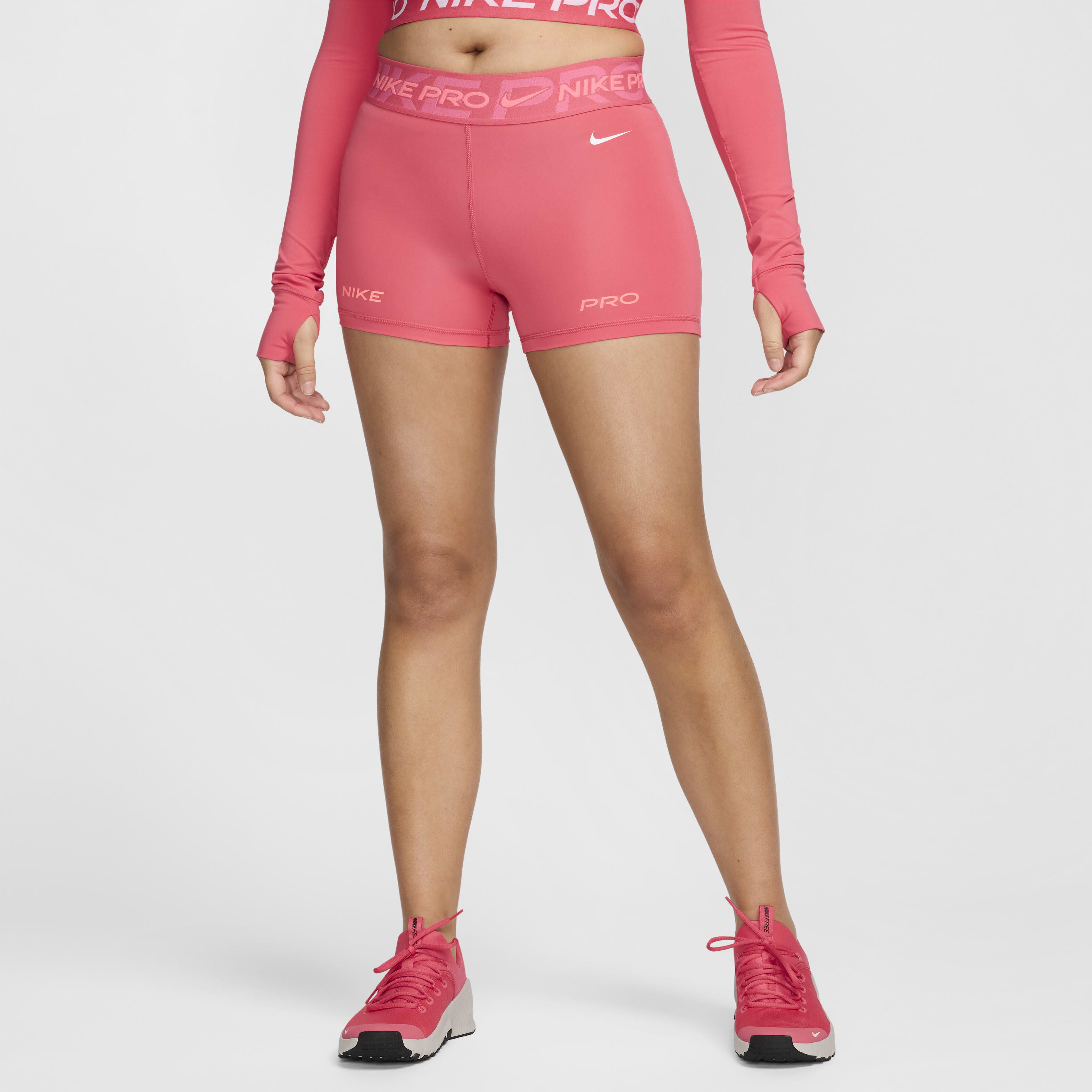 Buy Nike Pro Women s Mid Rise 7.5cm approx. Graphic Biker Shorts Nike Kuwait Official