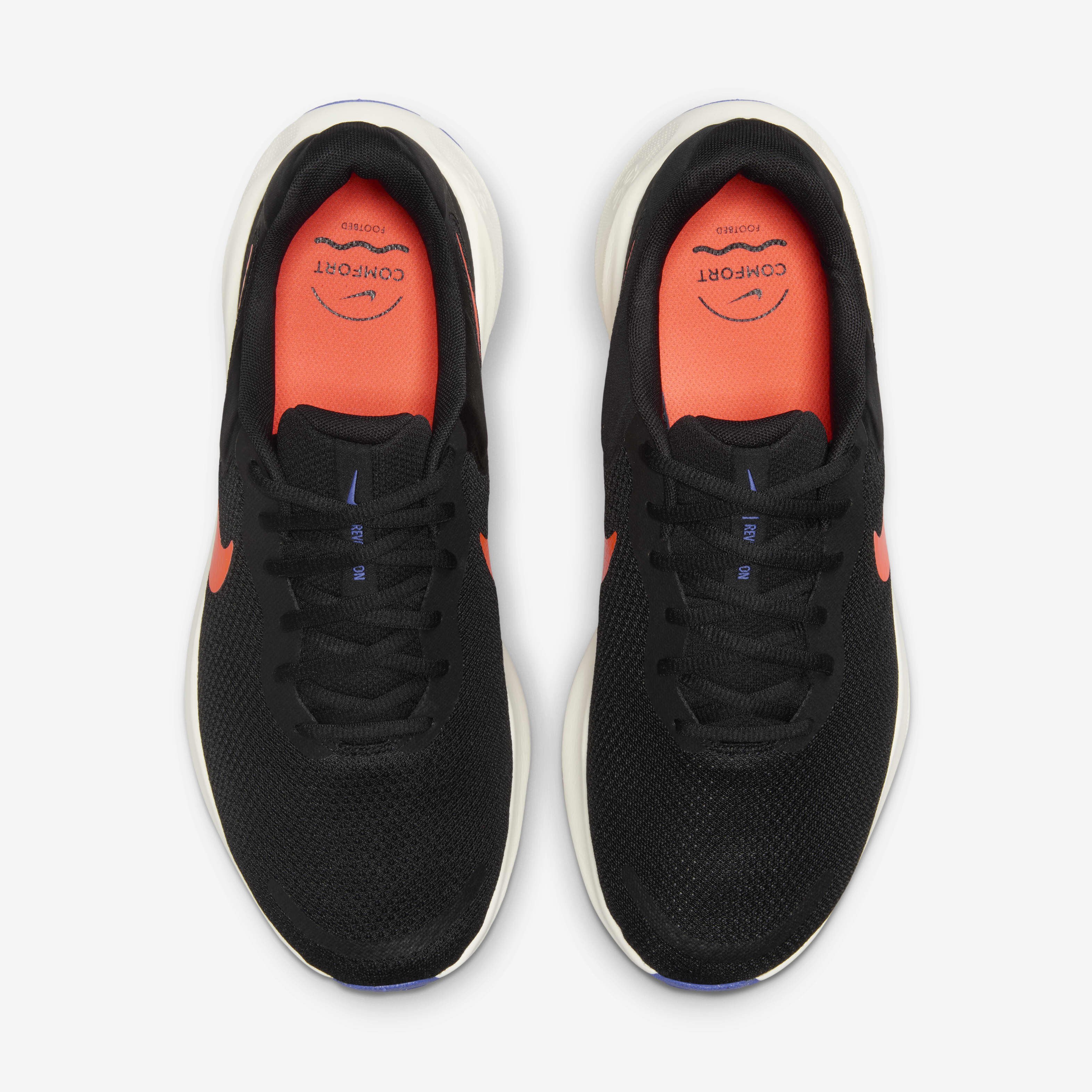nike revolution 5 black atomic orange