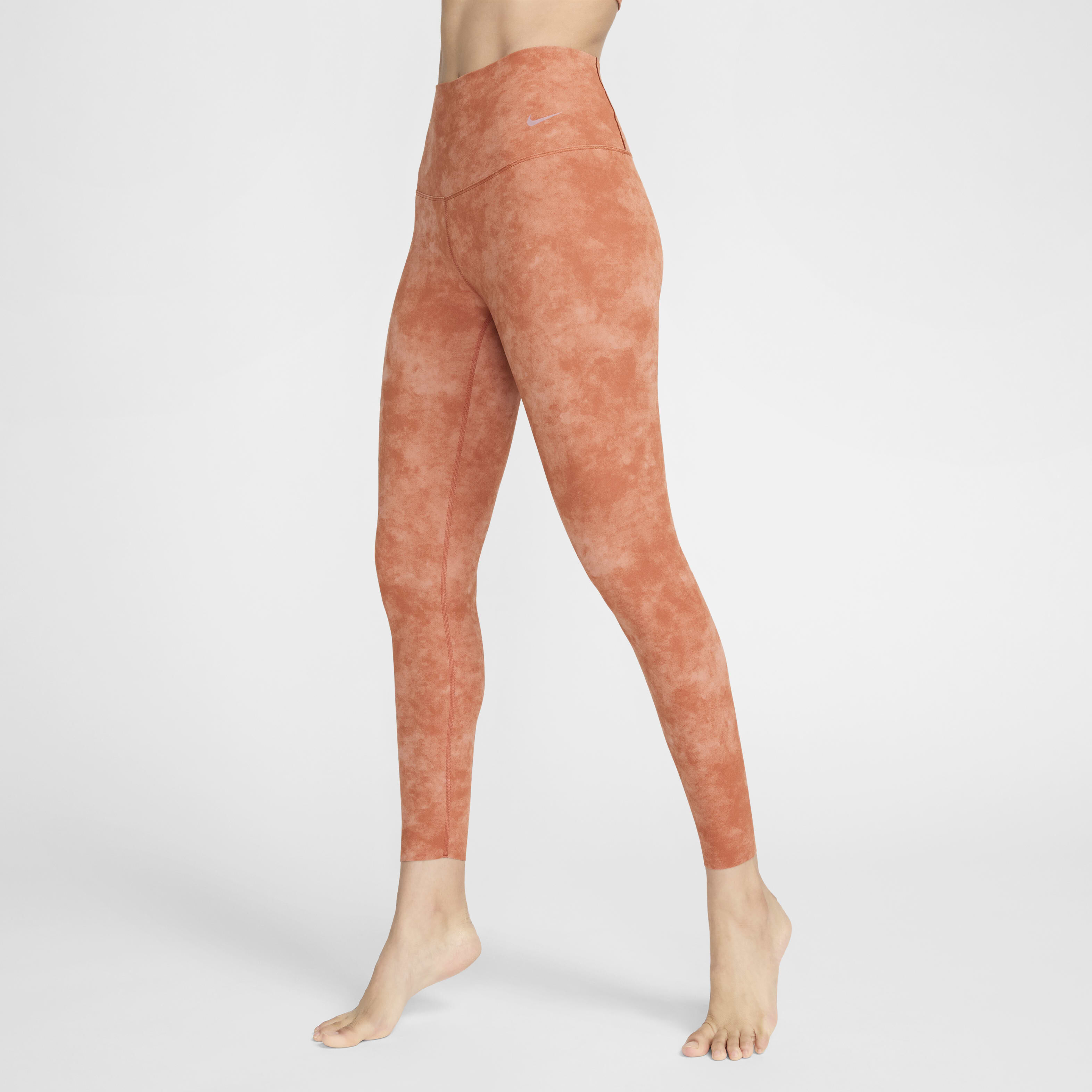 Buy Nike Zenvy Tie Dye Women s Gentle Support High Waisted 7 8 Leggings Burnt Sunrise Black Nike Kuwait Official