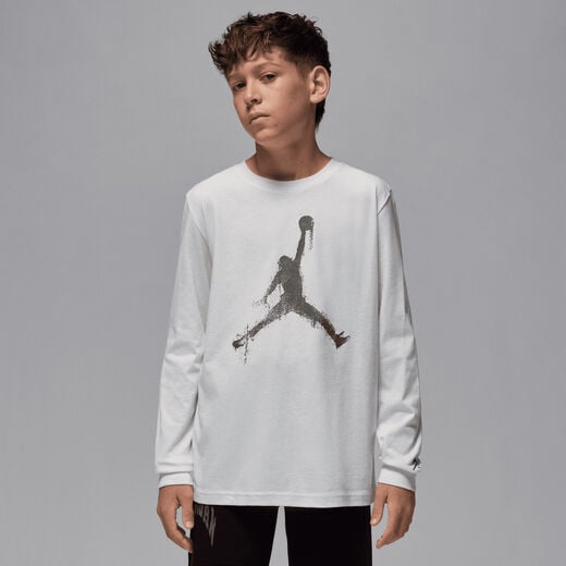 Kids' Long Sleeves Shirts-JRDN, Jordan, Big Kids' Jumpman Drip Long Sleeve T-Shirt