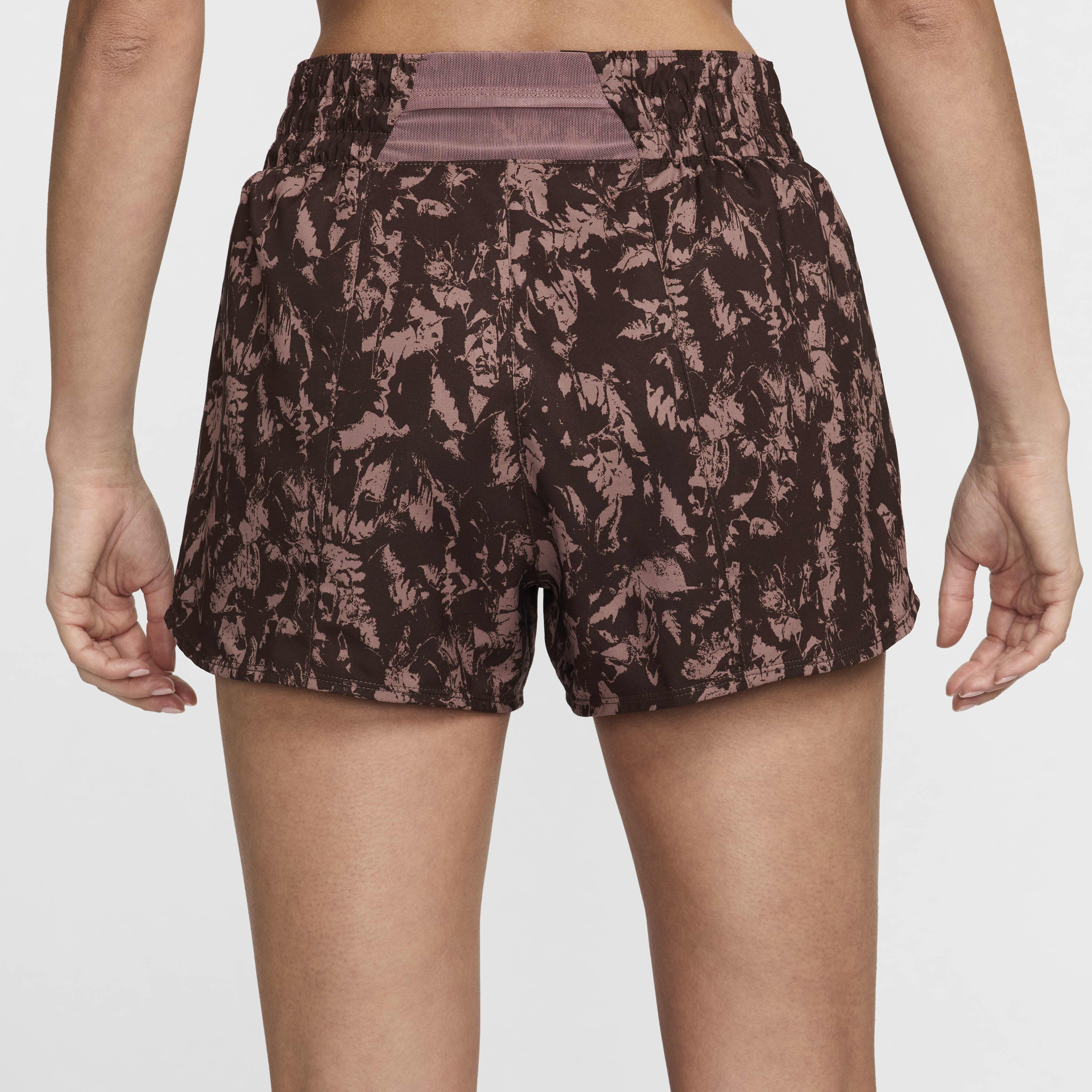 Buy Nike One Women s Dri FIT High Waisted Brief Lined 7.5cm approx. Printed Shorts Smokey Mauve Smokey Mauve Black Nike Kuwait Official