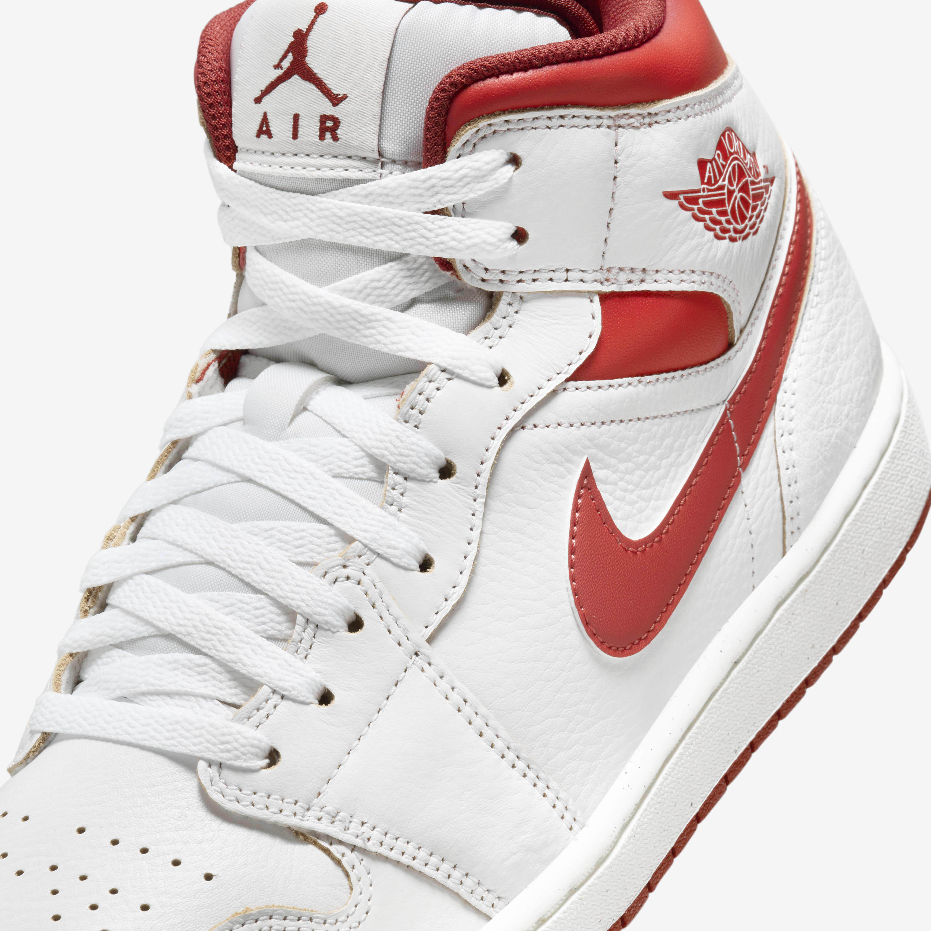 Jordan 1 mid white red new arrivals