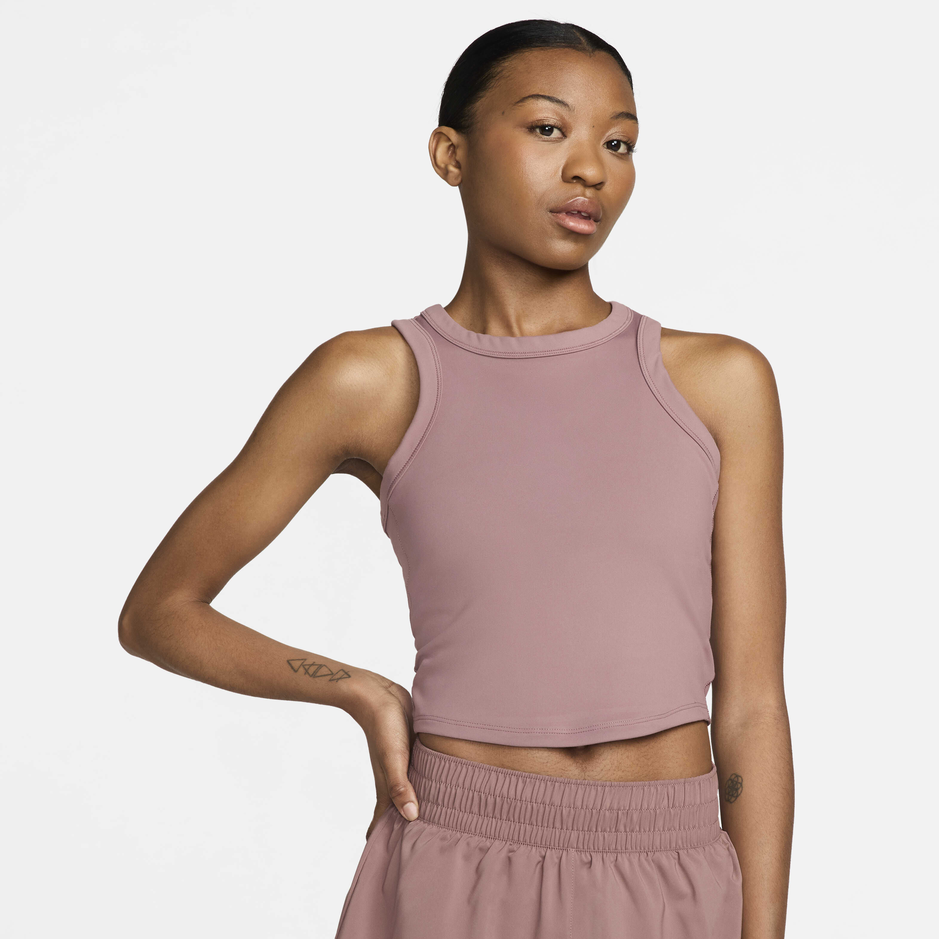 Buy Nike One Fitted Women s Dri FIT Cropped Tank Top Nike Kuwait Official