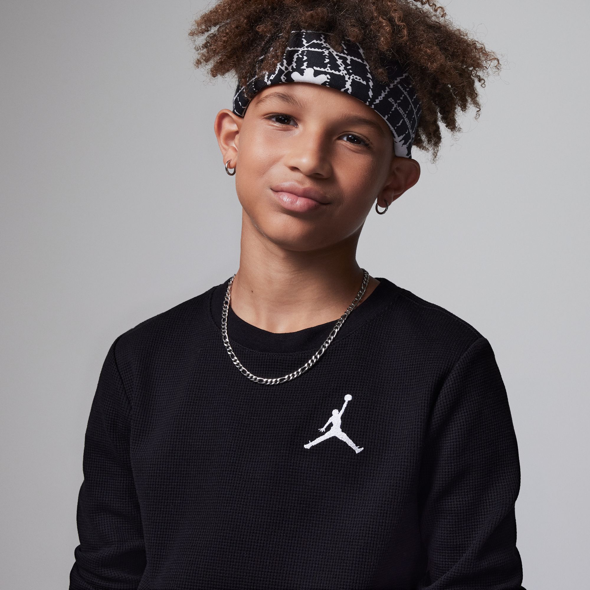 تيشيرت بأكمام طويلة بنسيج وافل جوردن MJ ايسنشالز image number 1