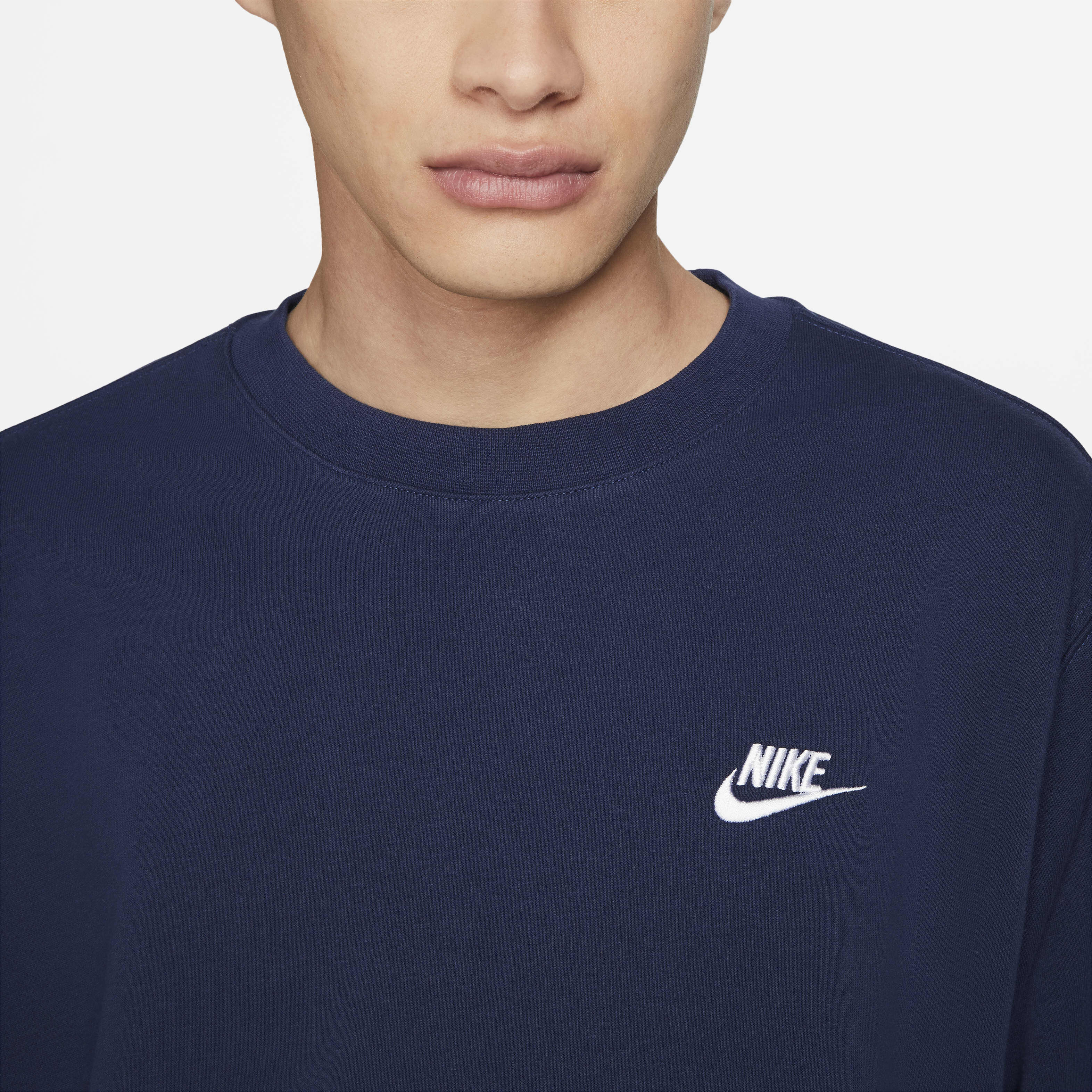 Nike swoosh terry crew cheap