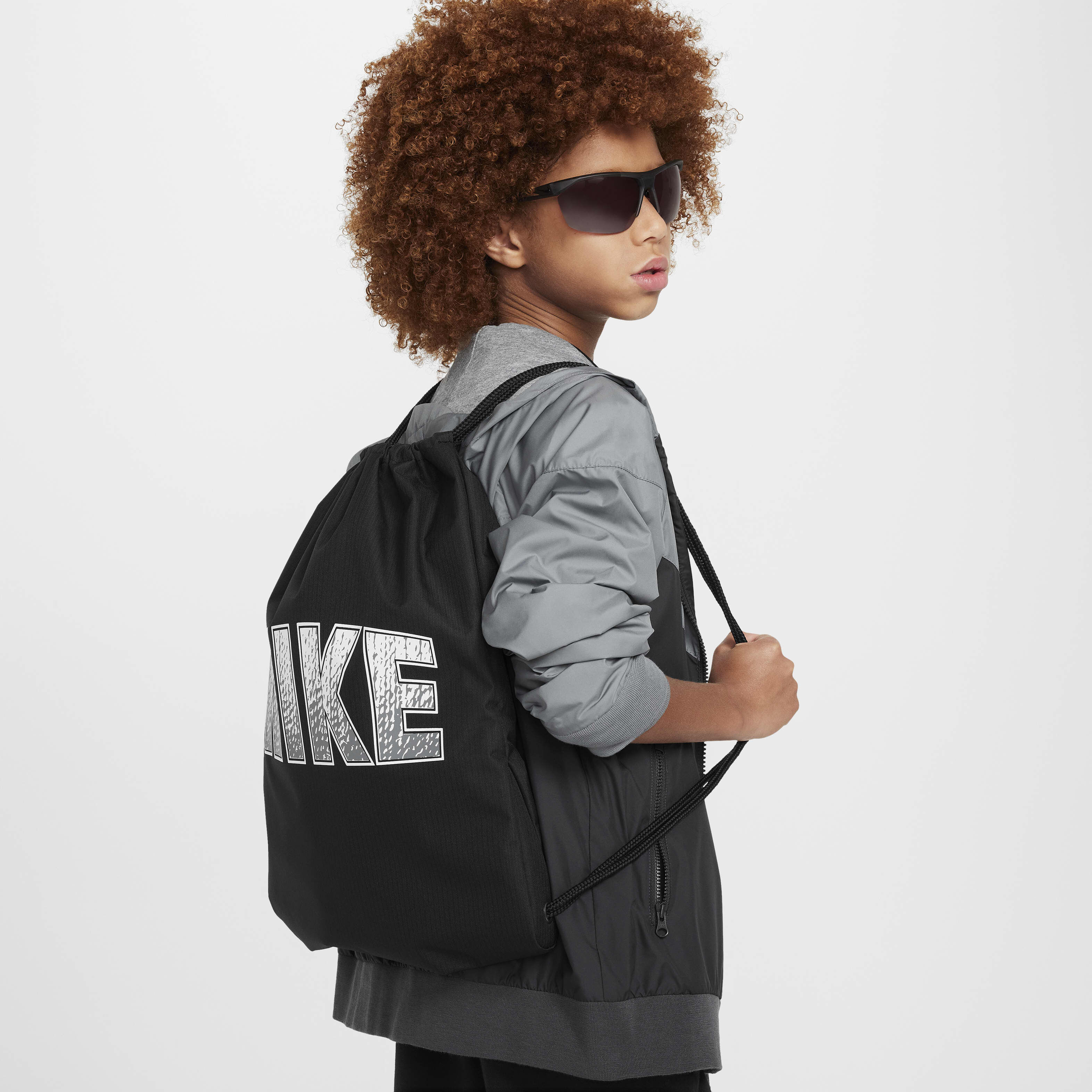 Grey nike drawstring bag online