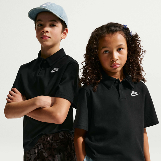 Kids' Polo T-Shirts-Nike, Nike Sportswear Club, Older Kids' Knit Short-Sleeve Polo