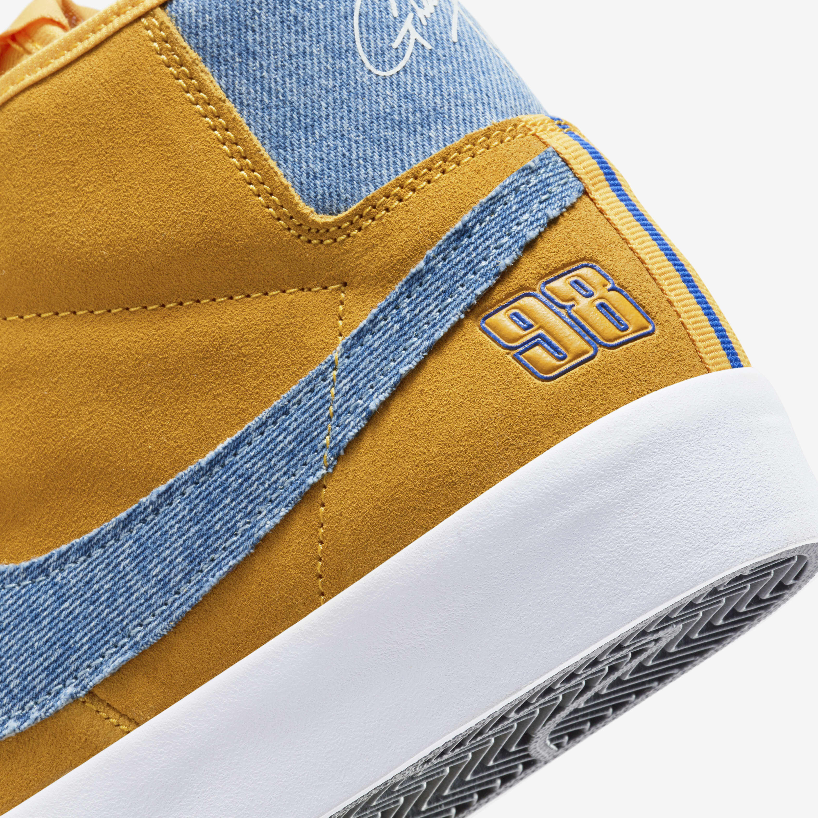 Buy Nike Zoom Blazer Mid Pro GT Skate Shoes University Gold University Gold White Game Royal Nike Kuwait Official