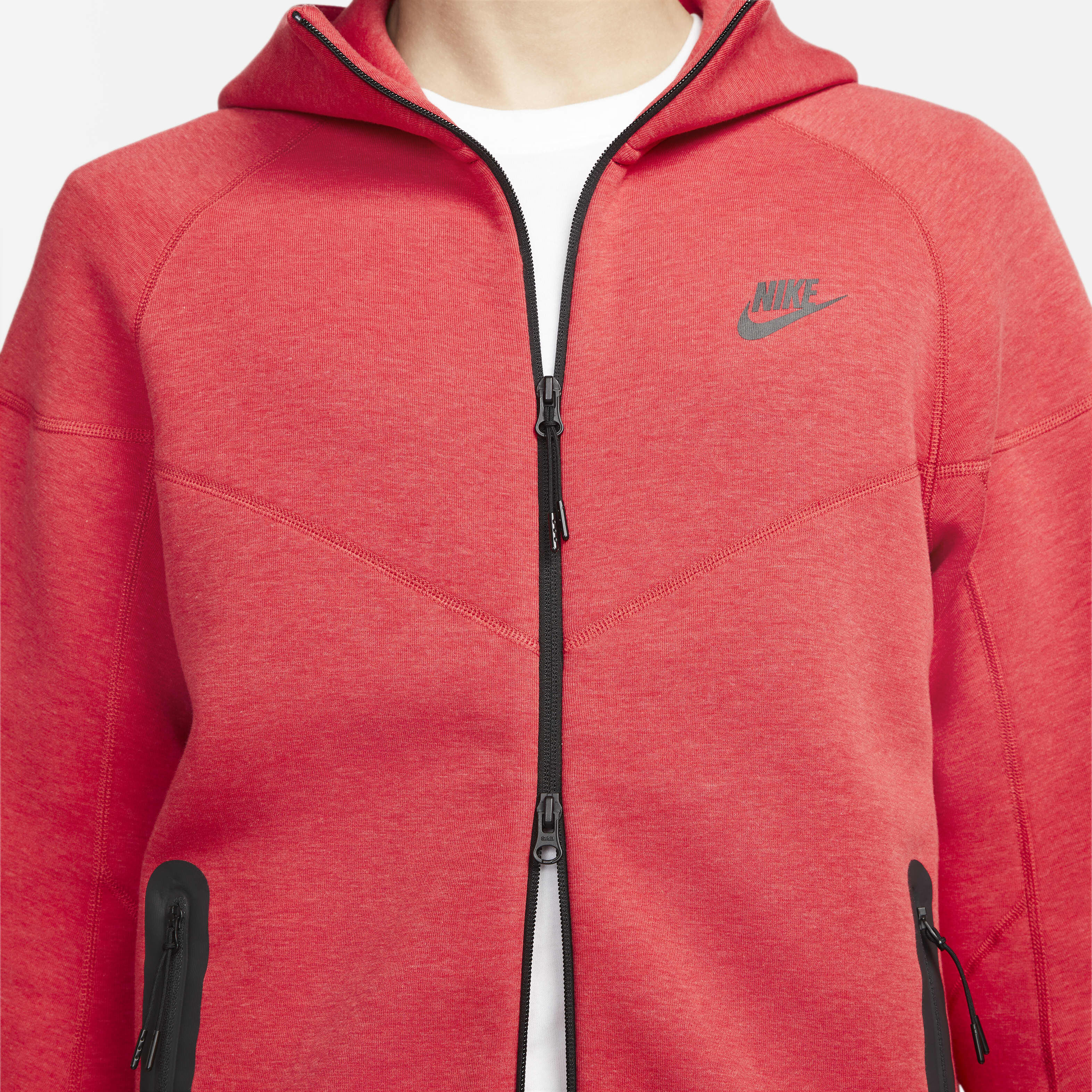 Buy Nike Sportswear Tech Fleece Windrunner Men s Full Zip Hoodie Light University Red Heather Black Nike Kuwait Official